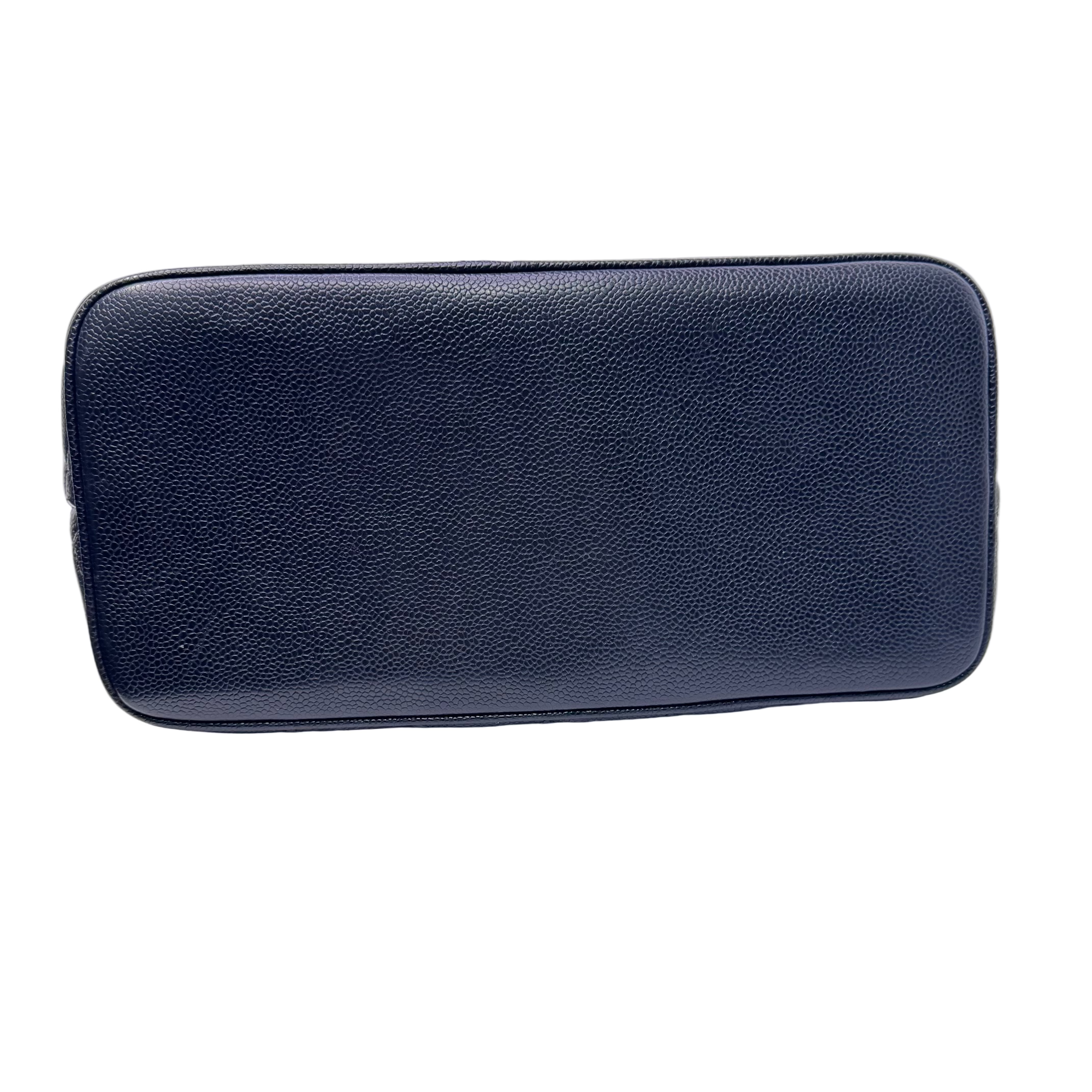 Chanel Medalion Tote Bag Grained Calfskin Leather Black - Lost Designer