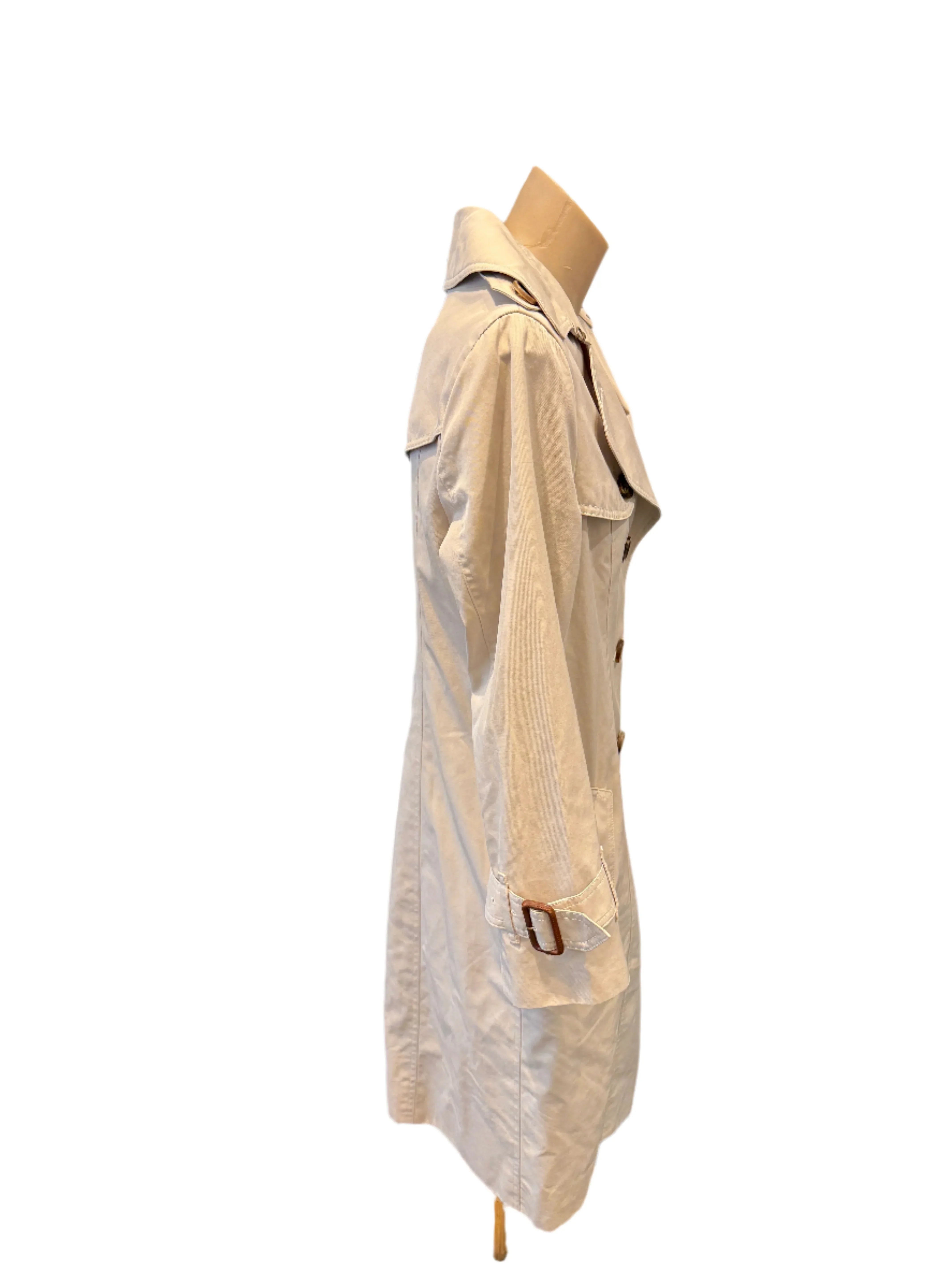 Burberry Coat Cotton Beige Check 40