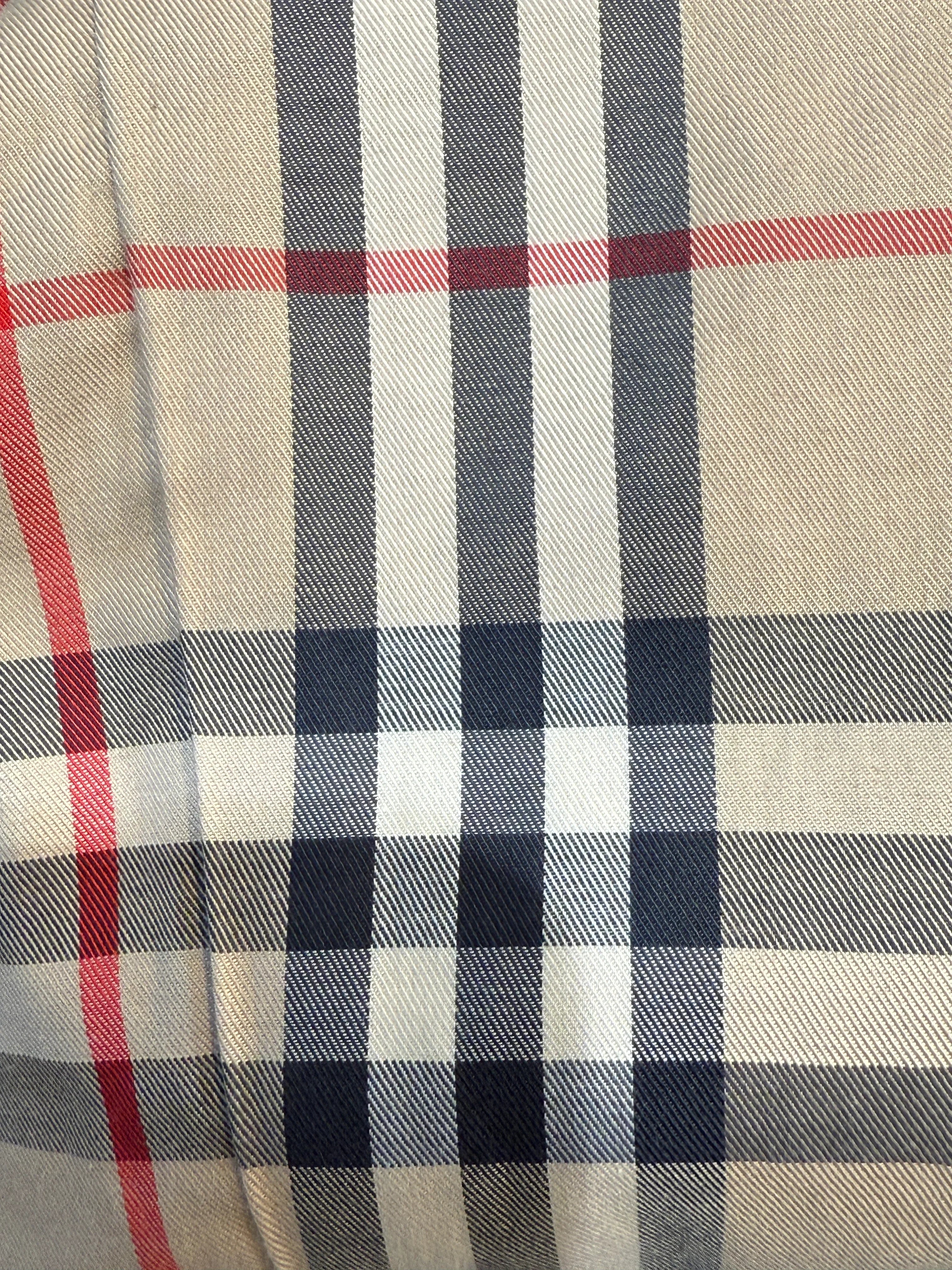 Burberry Coat Cotton Beige Check 40