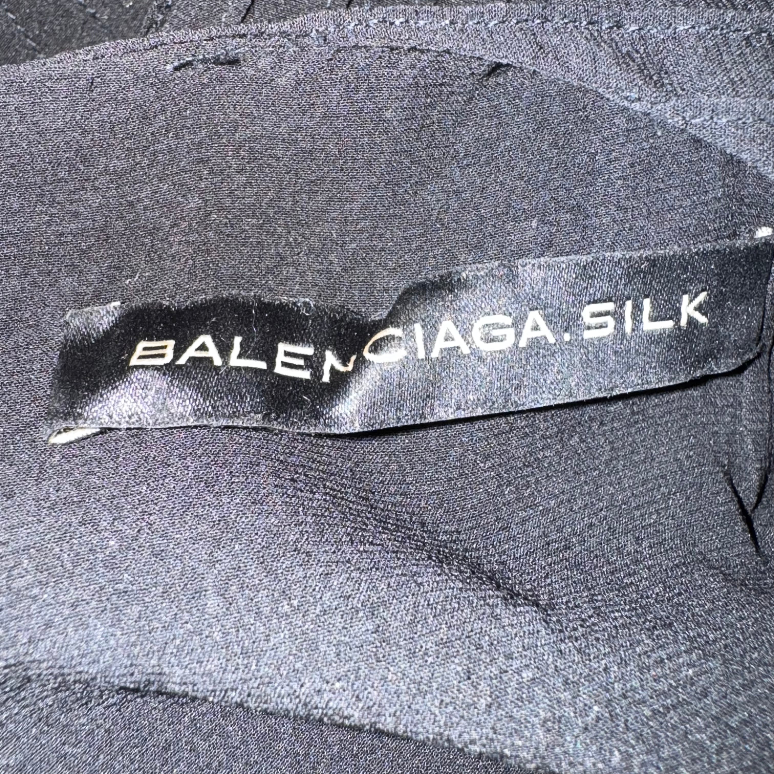 Balenciaga Dress Silk Black 36
