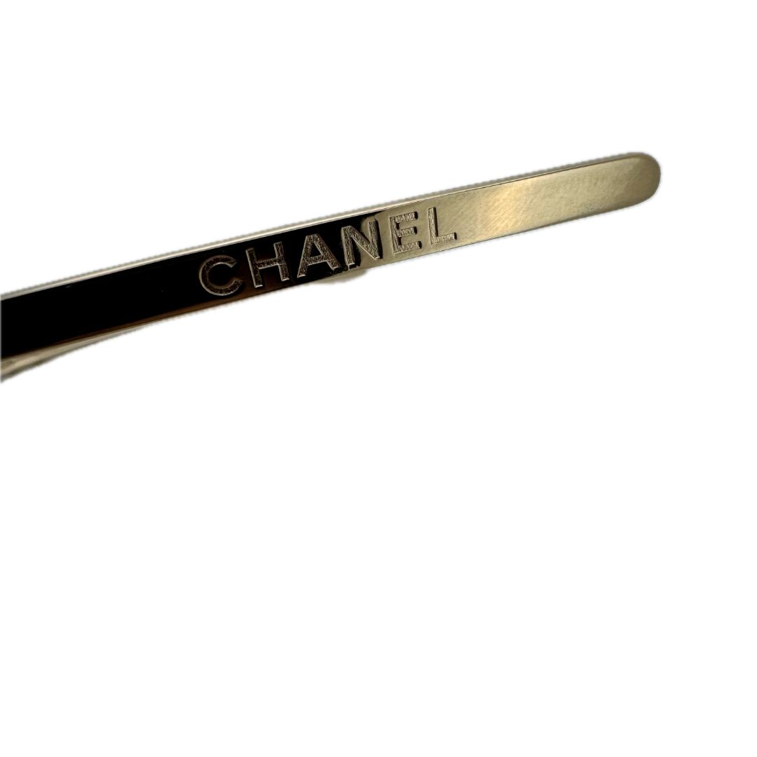 Chanel CC Logo Headband Tiara Gold Metal - Lost Designer