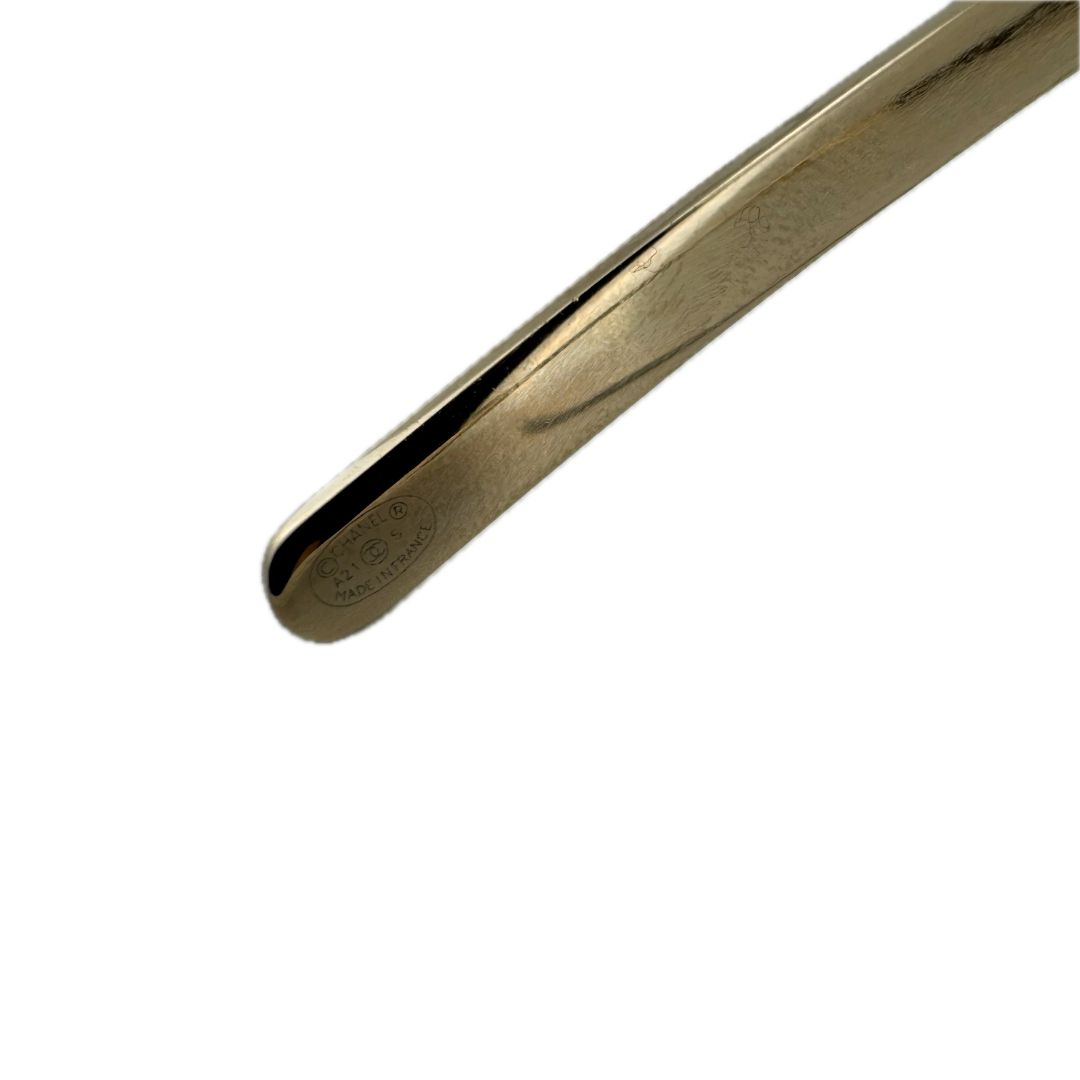 Chanel CC Logo Headband Tiara Gold Metal - Lost Designer