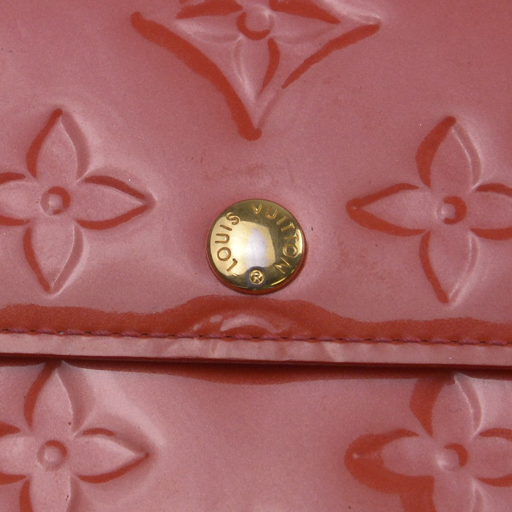 Louis Vuitton Vernis Monogram Sarah Long Wallet Red