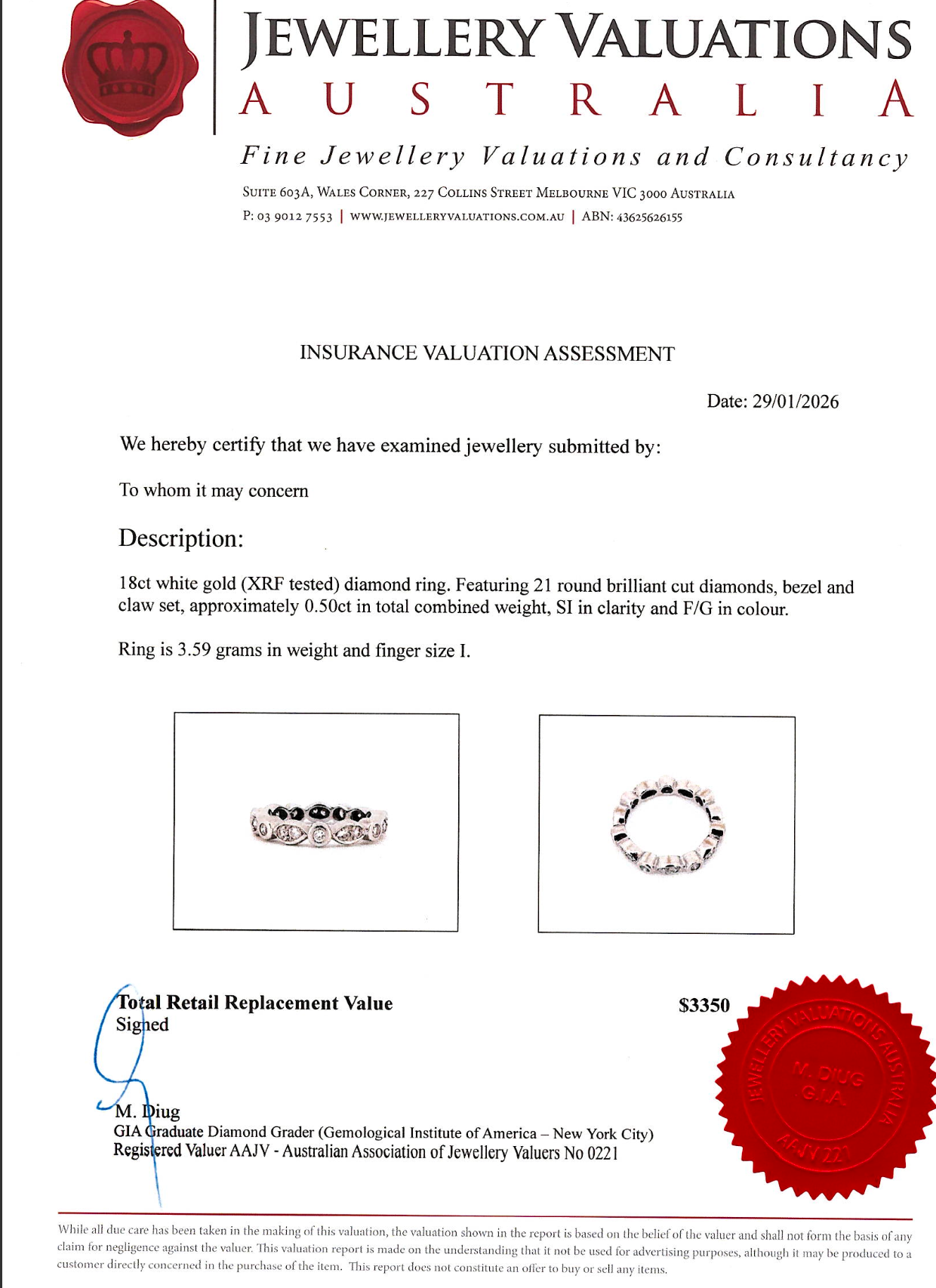 0.50Ct Natural Diamond Marquise Motif Eternity Band Ring In 18K White Gold