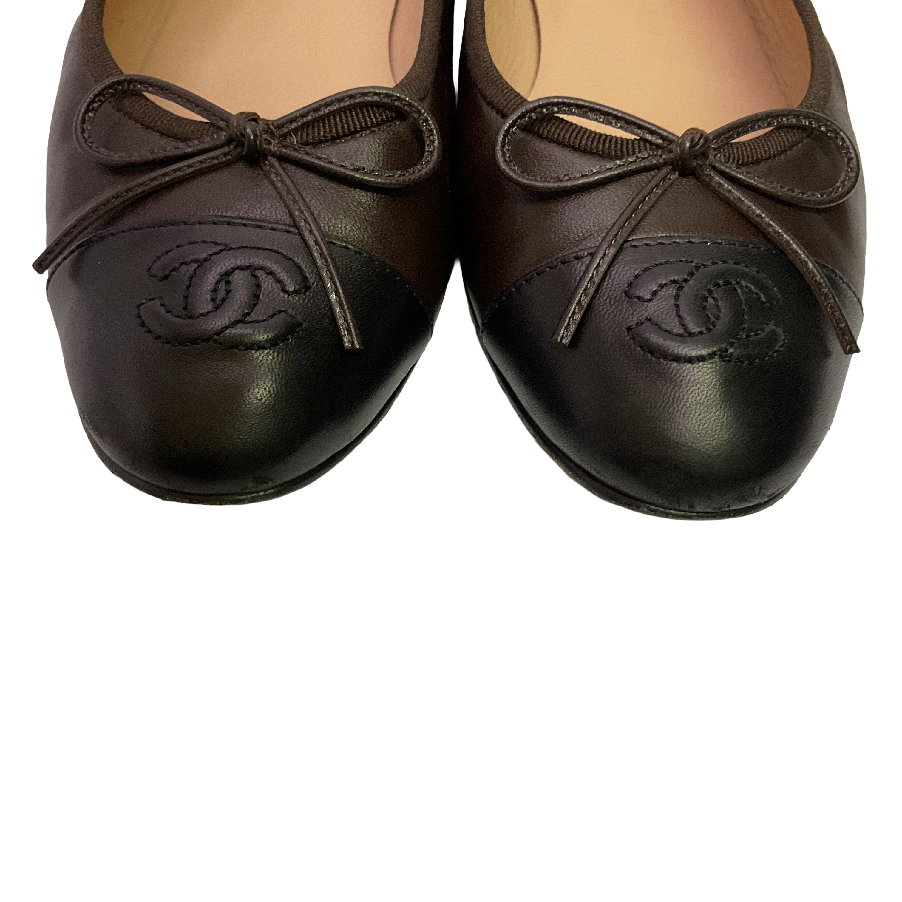 Chanel Brown Ballerina Flats Ballet size 38.5