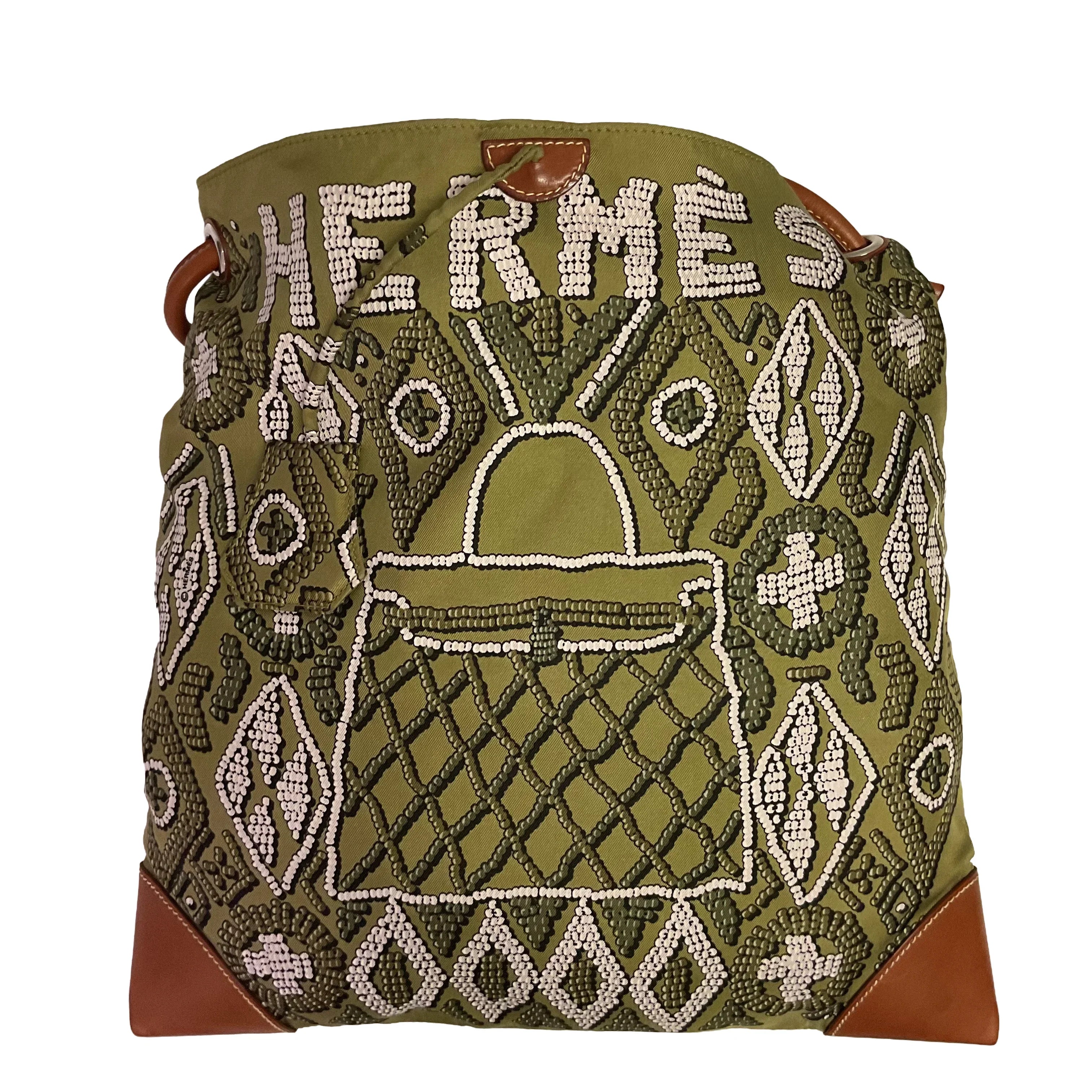 Hermés Silk City Crossbody Bag Green - Lost Designer