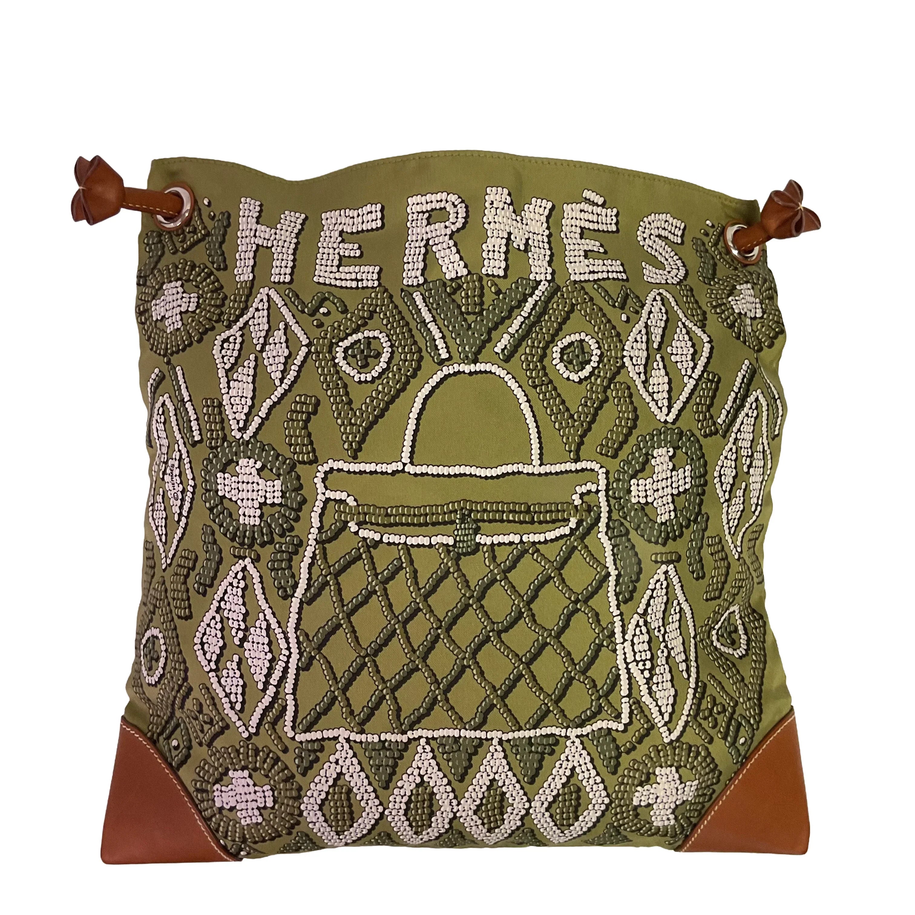 Hermés Silk City Crossbody Bag Green - Lost Designer