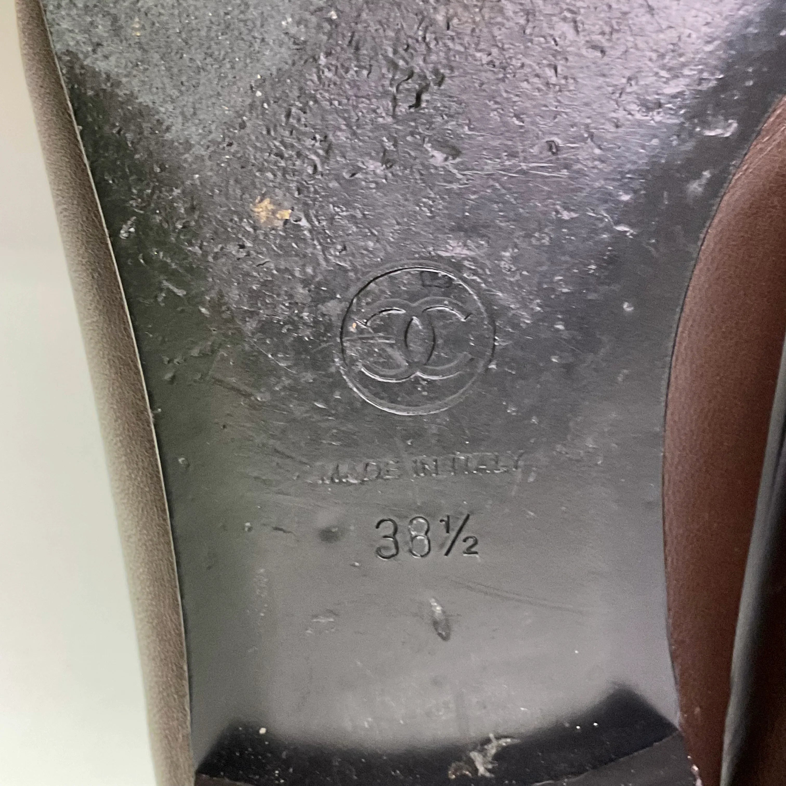 Chanel Brown Ballerina Flats Ballet size 38.5 - Lost Designer