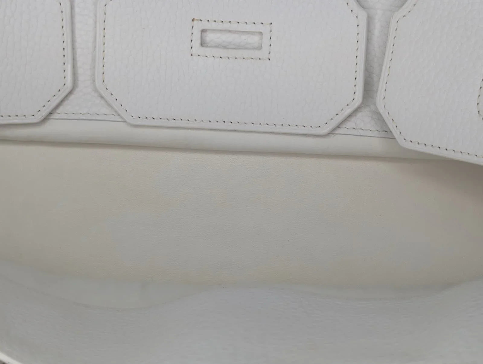 Hermès Birkin Shoulder 42 White Etoupe Clemence Palladium Hardware □J Stamp - Lost Designer