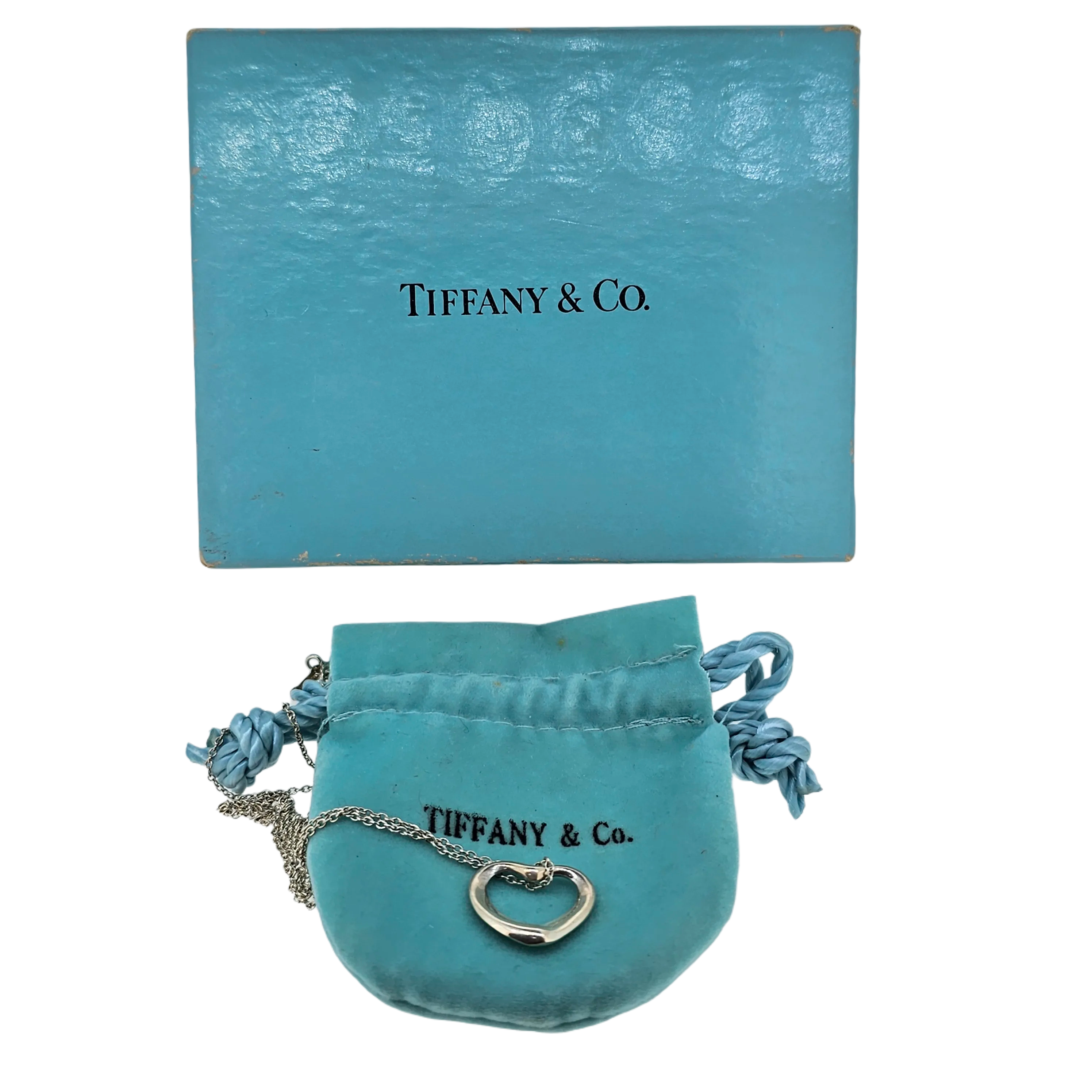 Tiffany & Co Elsa Peretti Small Heart Sterling Silver Necklace