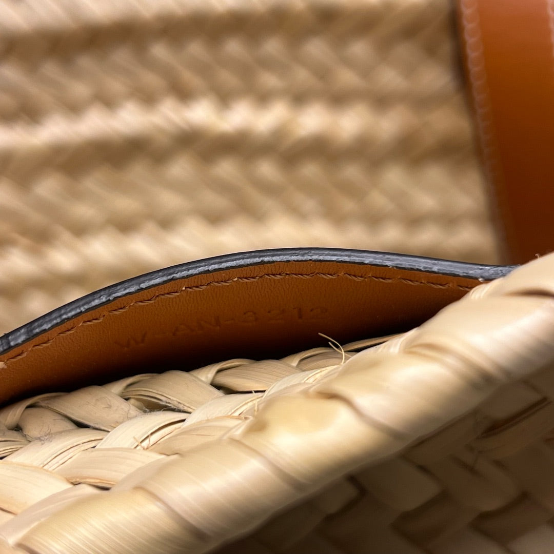 Celine Medium Triomphe Panier Tote – Palm Leaves Calfskin