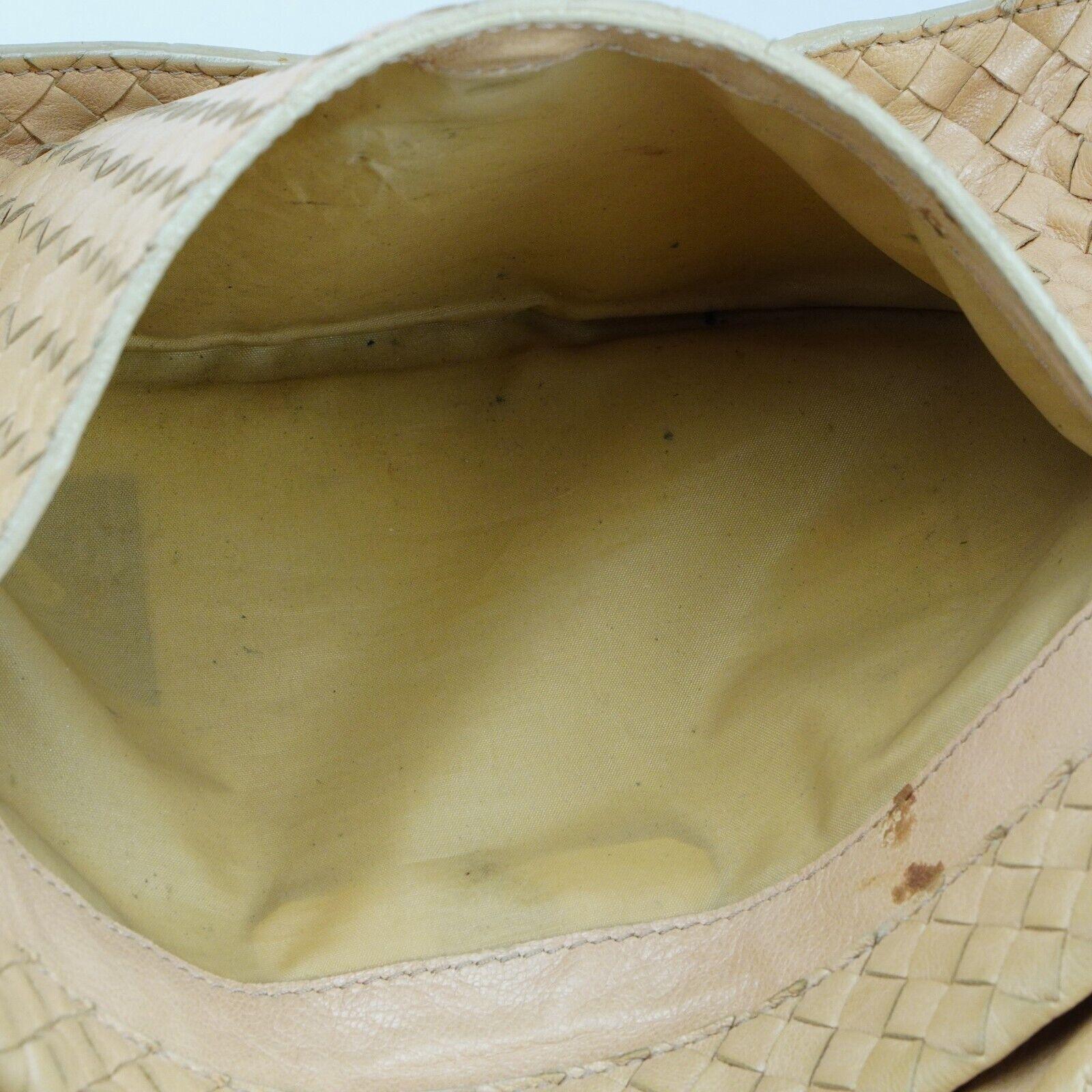 Bottega Veneta Intrecciato Leather Shoulder Bag Beige - Lost Designer