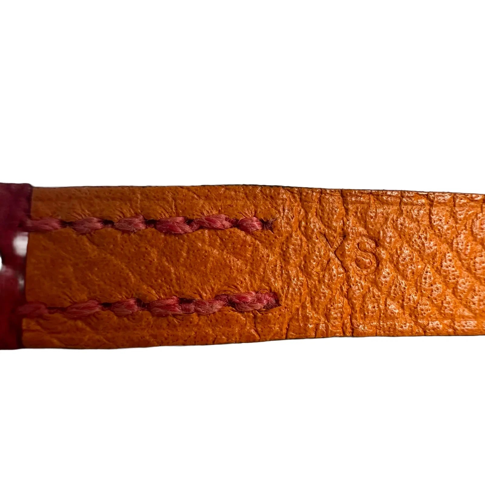 Hermes Behapi Double Tour Bracelet, Red/ Classic Orange, XS