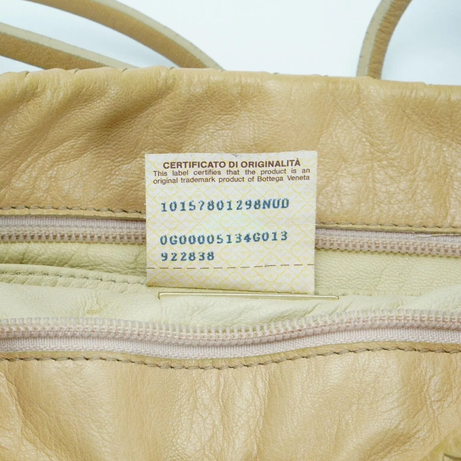 Bottega Veneta Intrecciato Leather Shoulder Bag Beige - Lost Designer