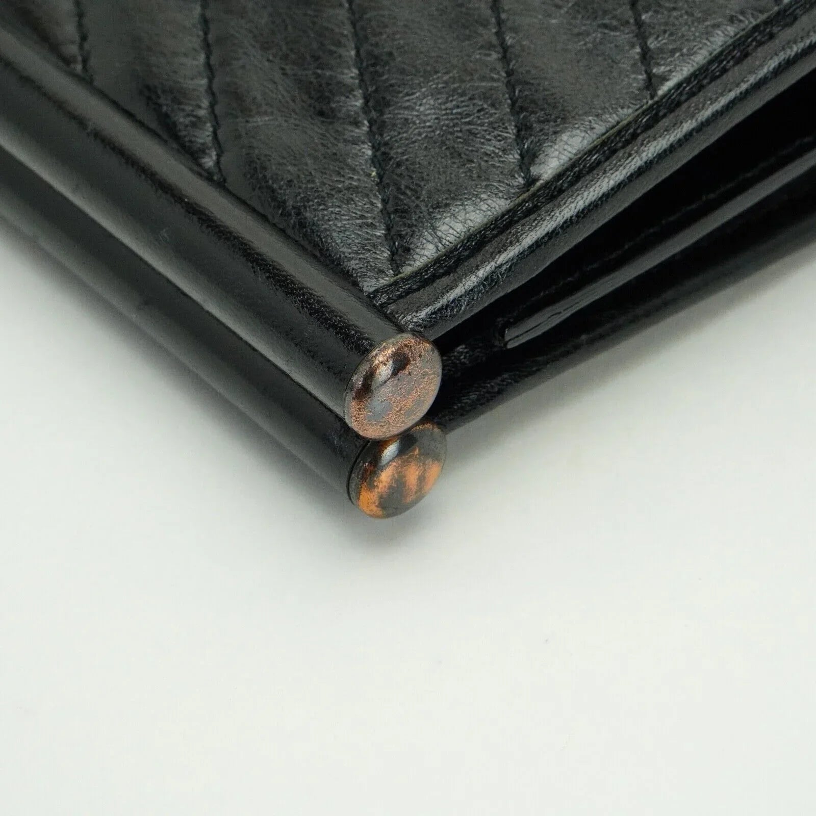 YSL Yves Saint Laurent Quilted Leather Clutch Bag Black