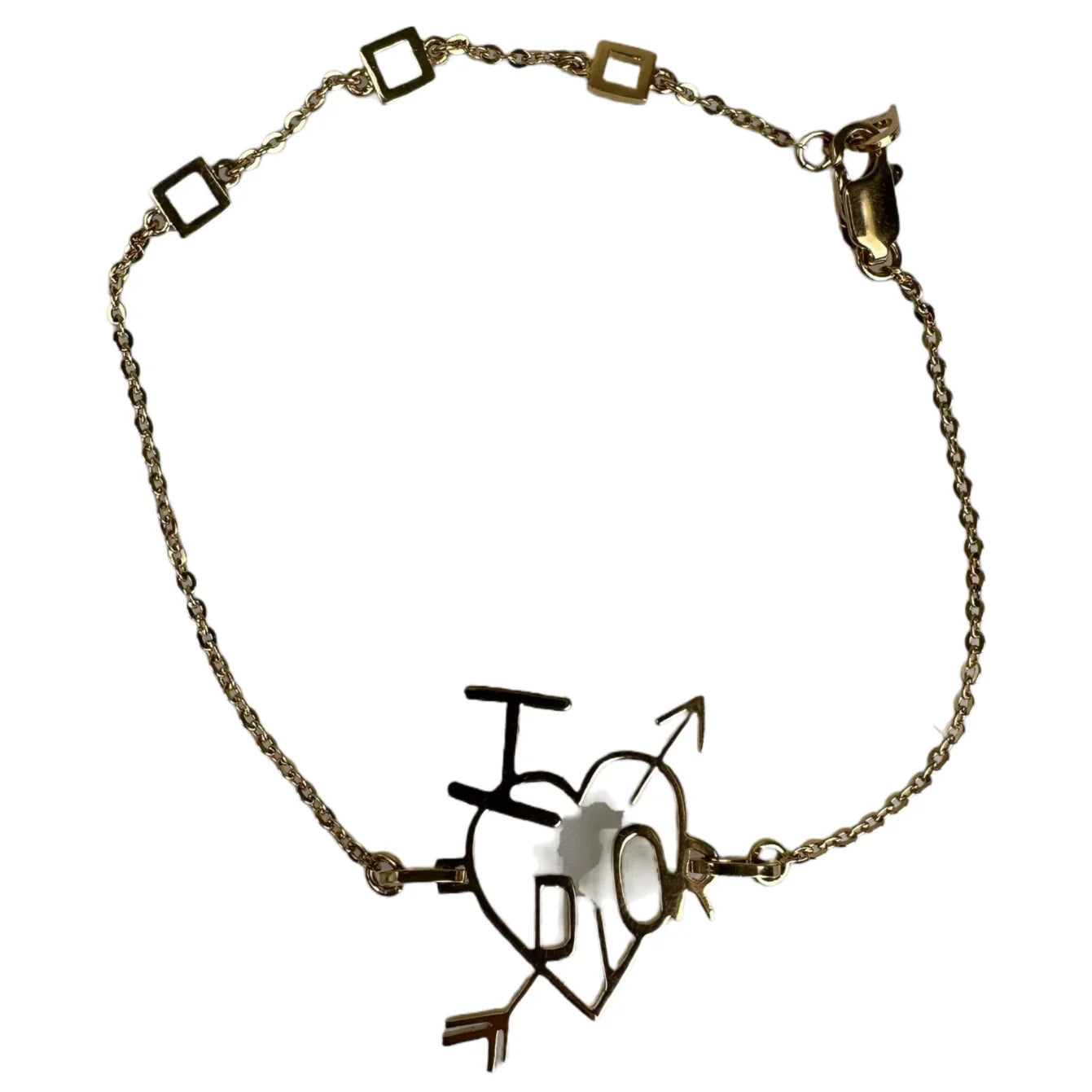 Christian Dior ‘I Love Dior’ Heart Bracelet Gold