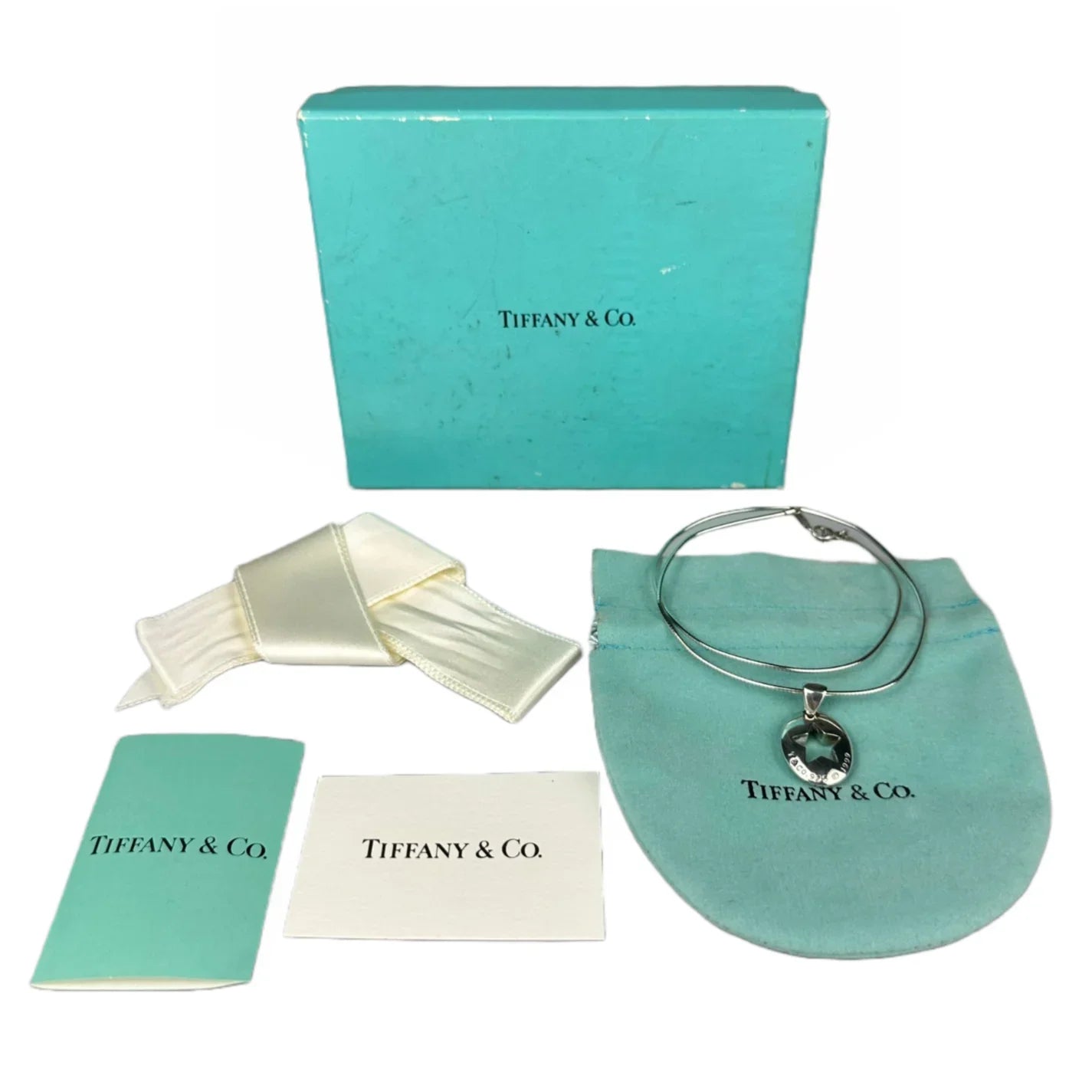 Tiffany & Co. Stencil Star Necklace Pendant Sterling Silver - Lost Designer