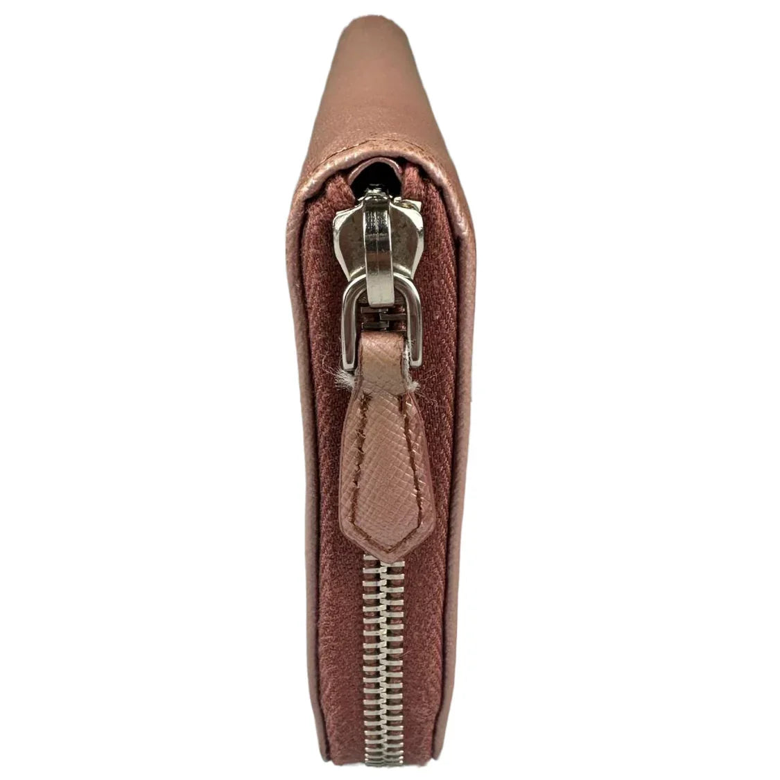 Prada Saffiano Zipped Wallet Portafoglio Lampo Rose Gold