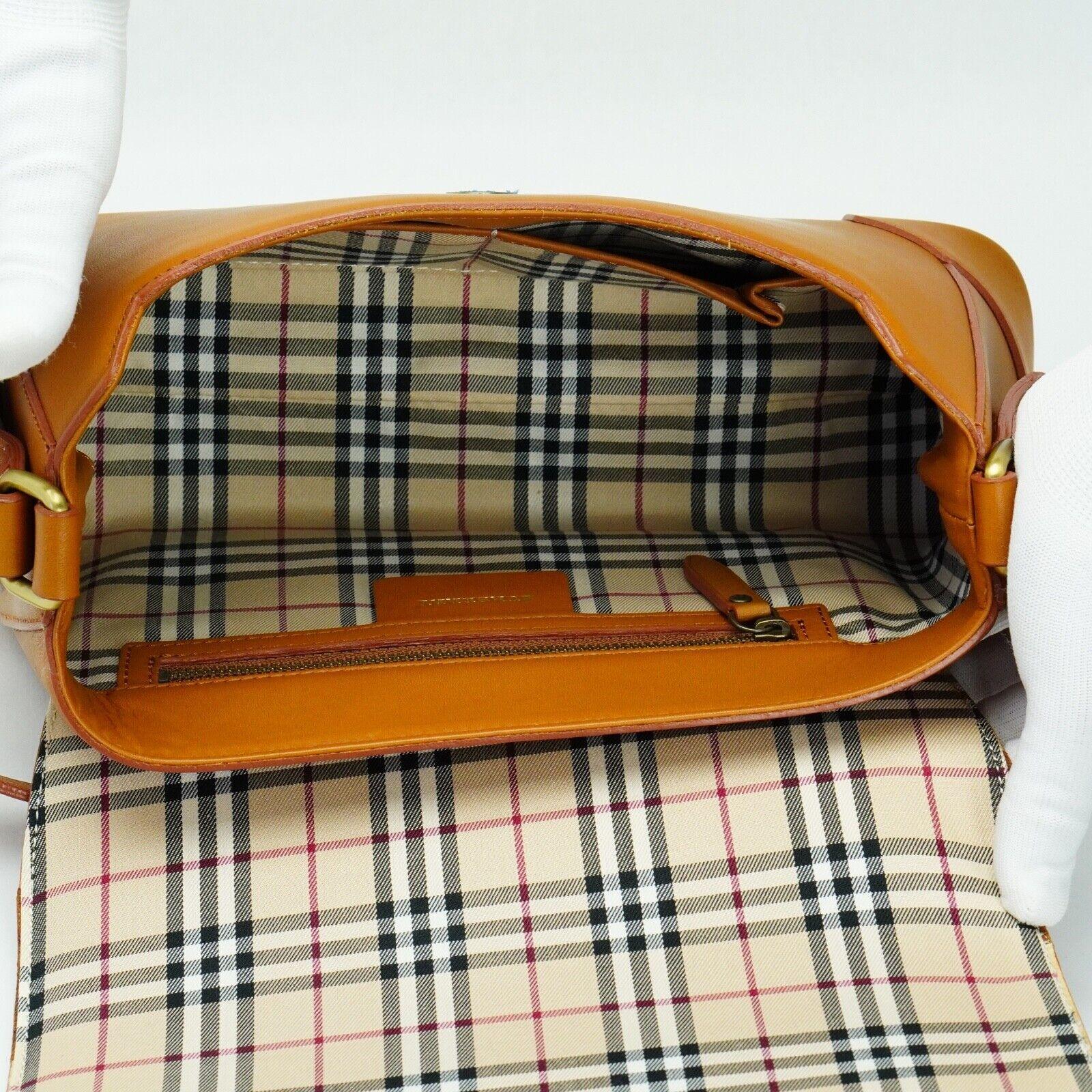 Burberry Leather Shoulder Bag Brown