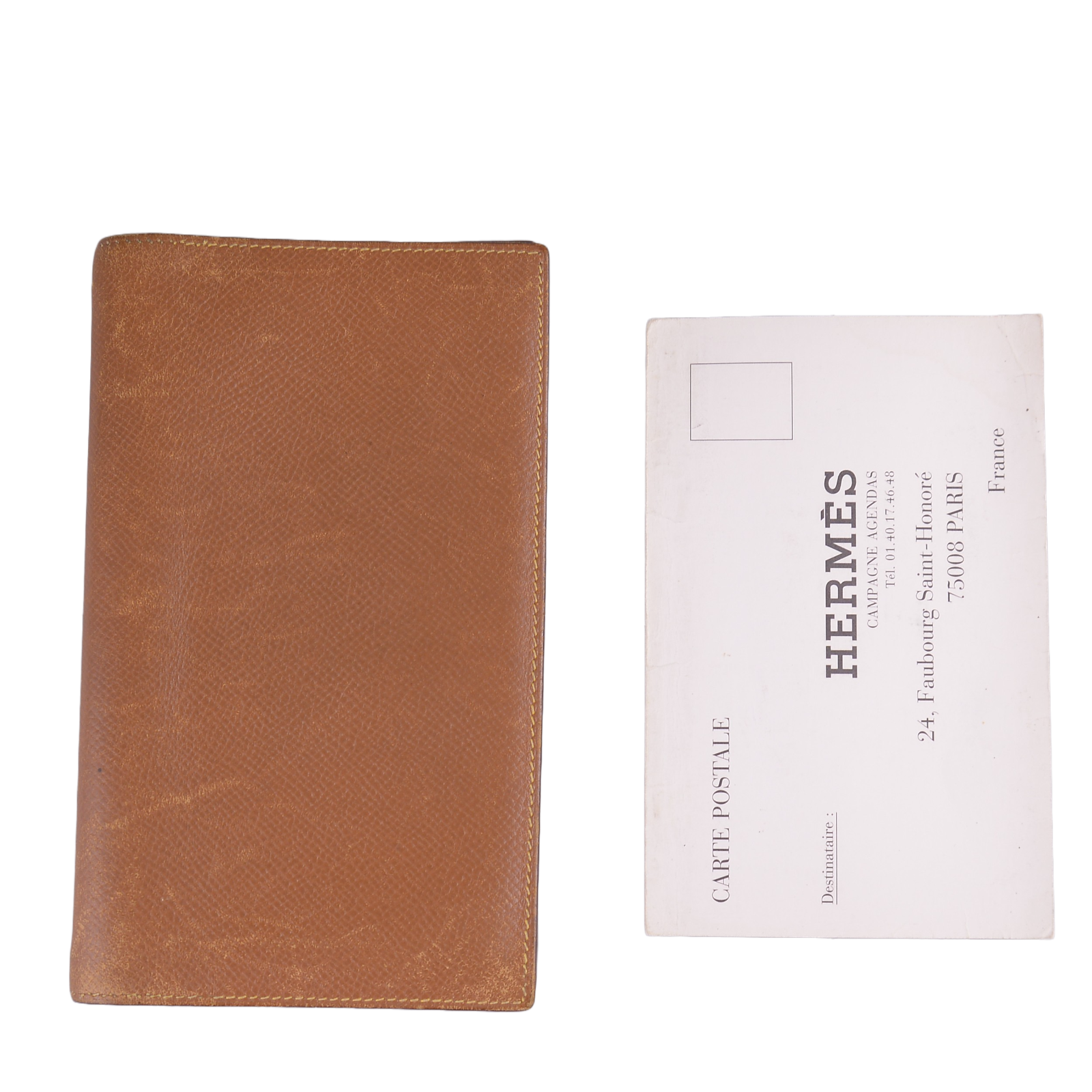 Hermes Agenda Chevre Cover Planner, Tan Leather