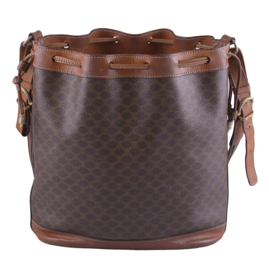 Celine Macadam Monogram Drawstring Bucket Bag