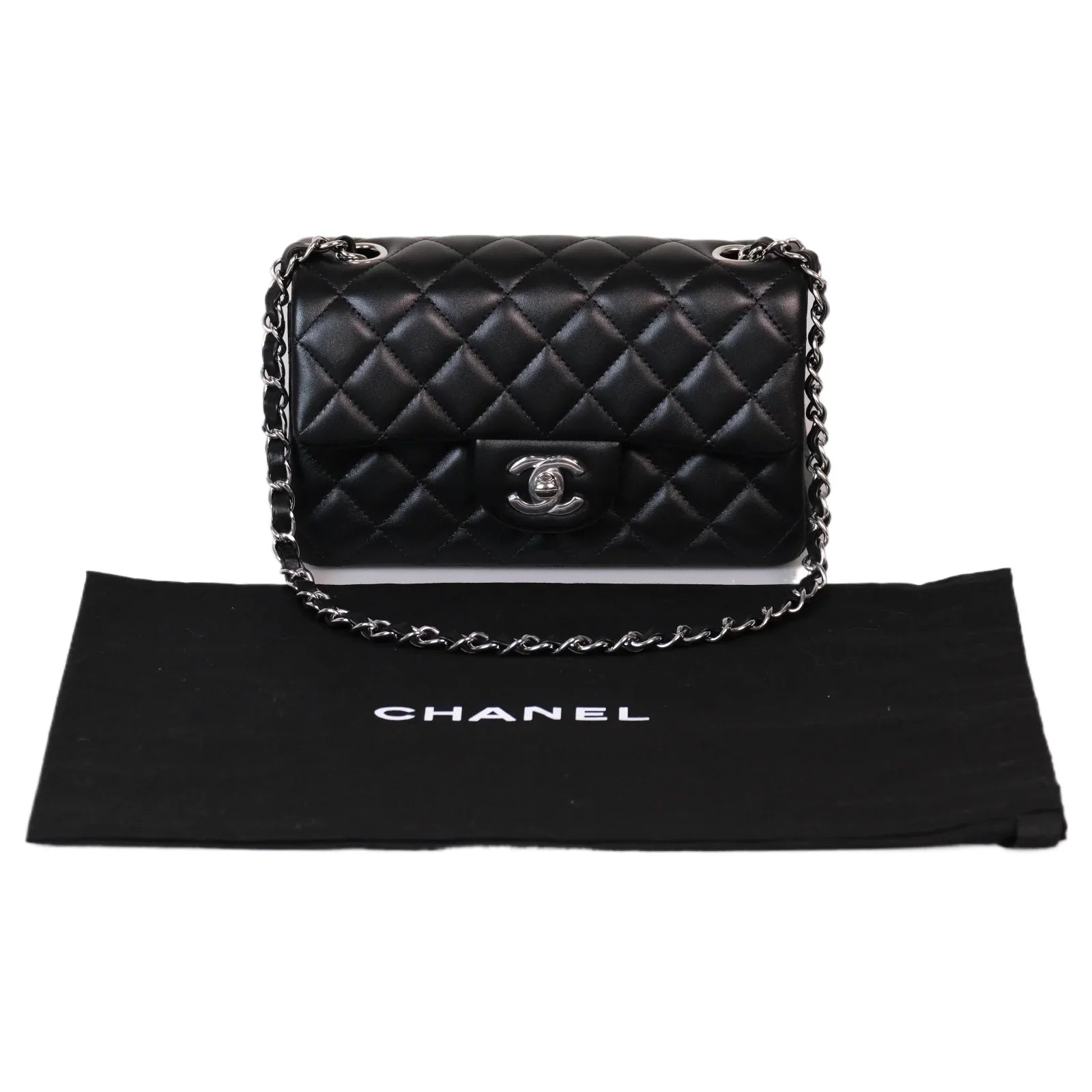 Chanel Mini Classic Flap Crossbody Bag Brand New Black - Lost Designer