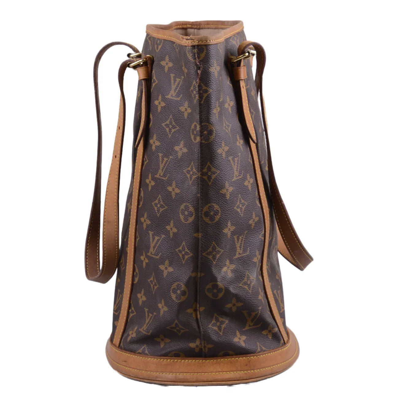 Louis Vuitton Bucket GM Monogram Tote Bag With Pouch