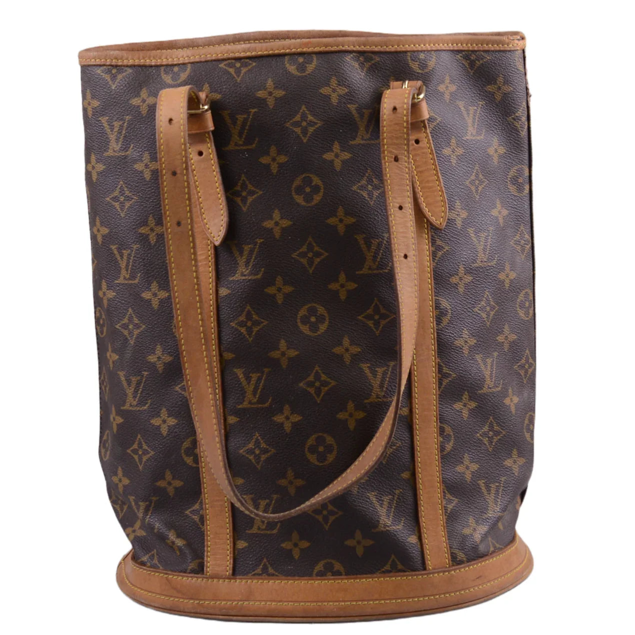 Louis Vuitton Bucket GM Monogram Tote Bag With Pouch