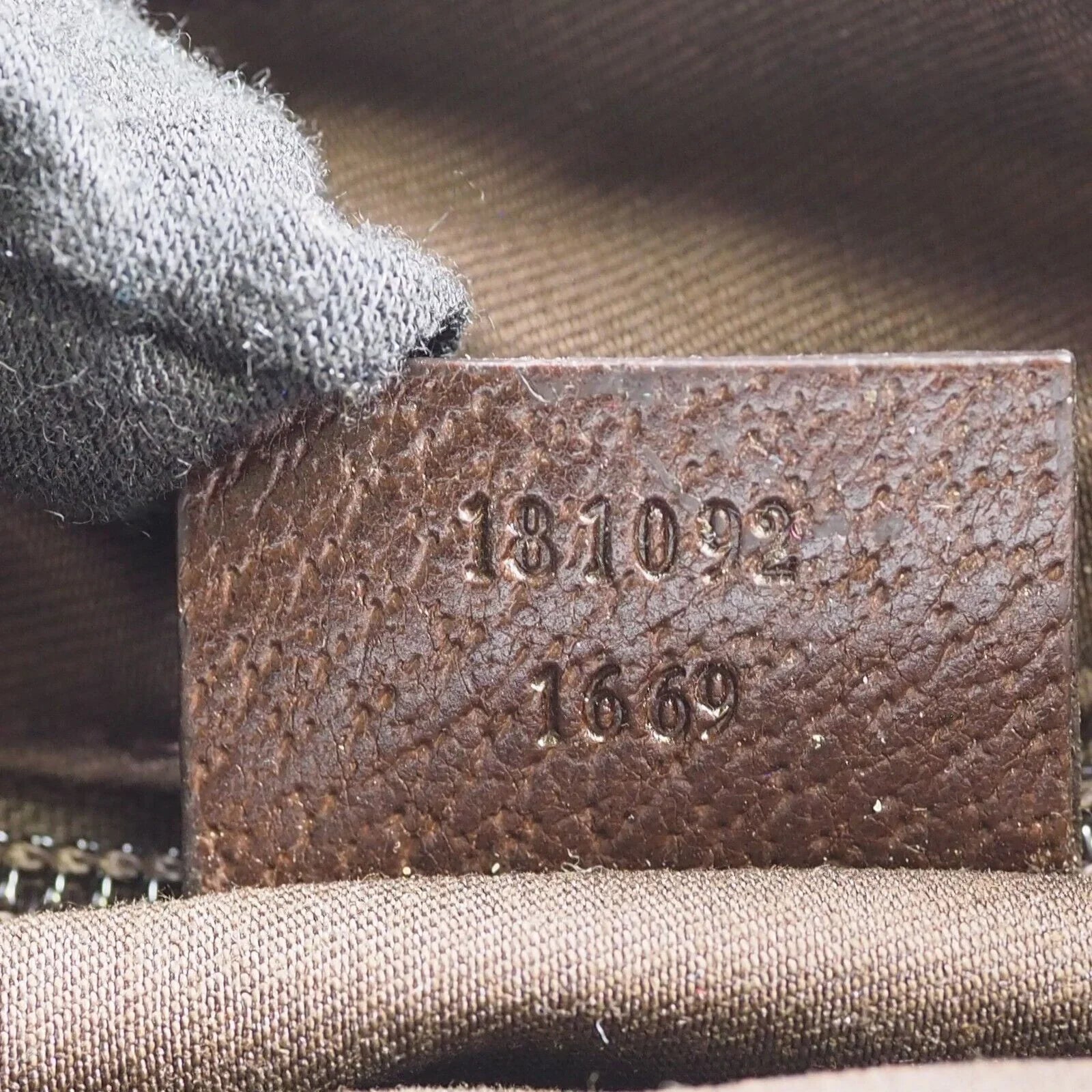 Gucci Crossbody Canvas Shoulder Bag Brown