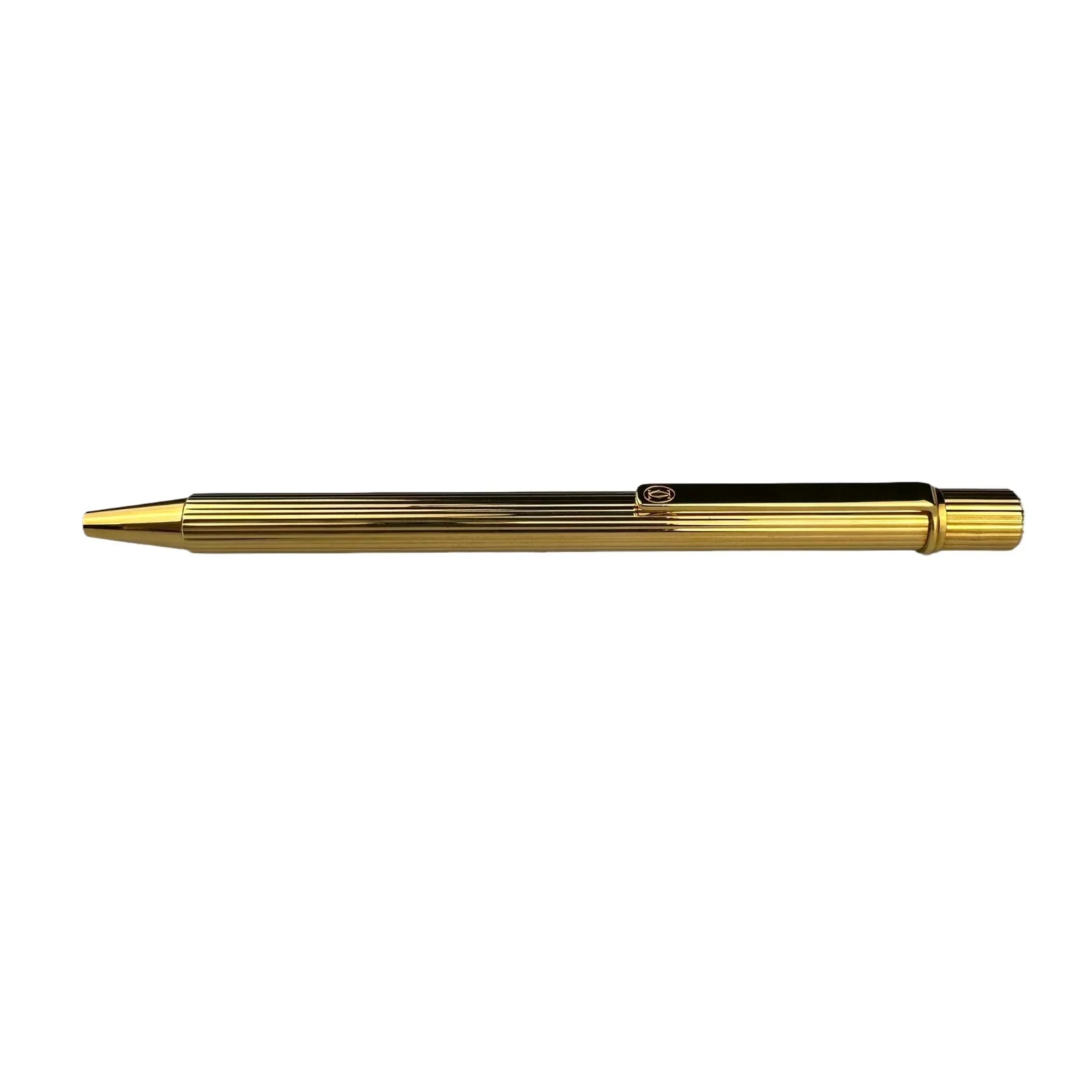 Cartier Stylo Bille Must II Attributs Plaqué-or Ballpoint Pen ST150180