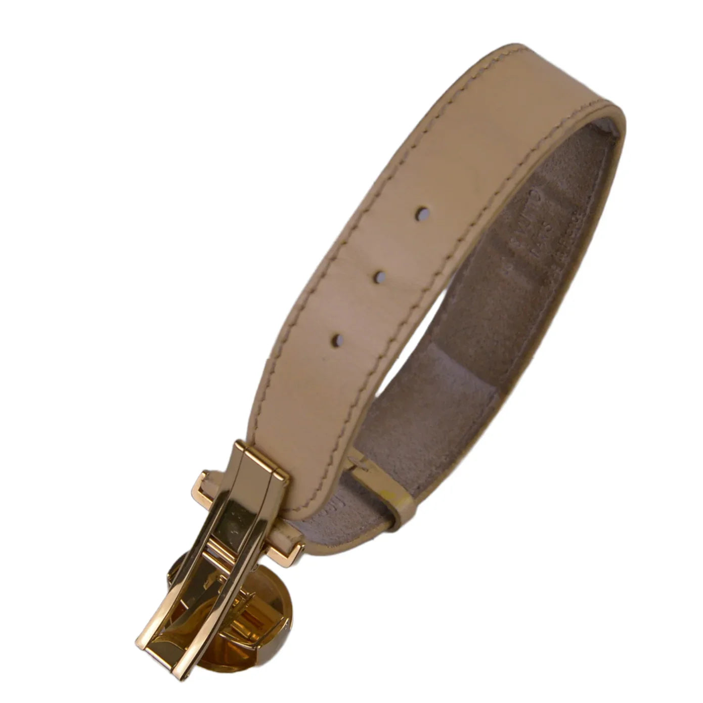 Louis Vuitton Good Luck Monogram Leather Bangle, Beige - Lost Designer