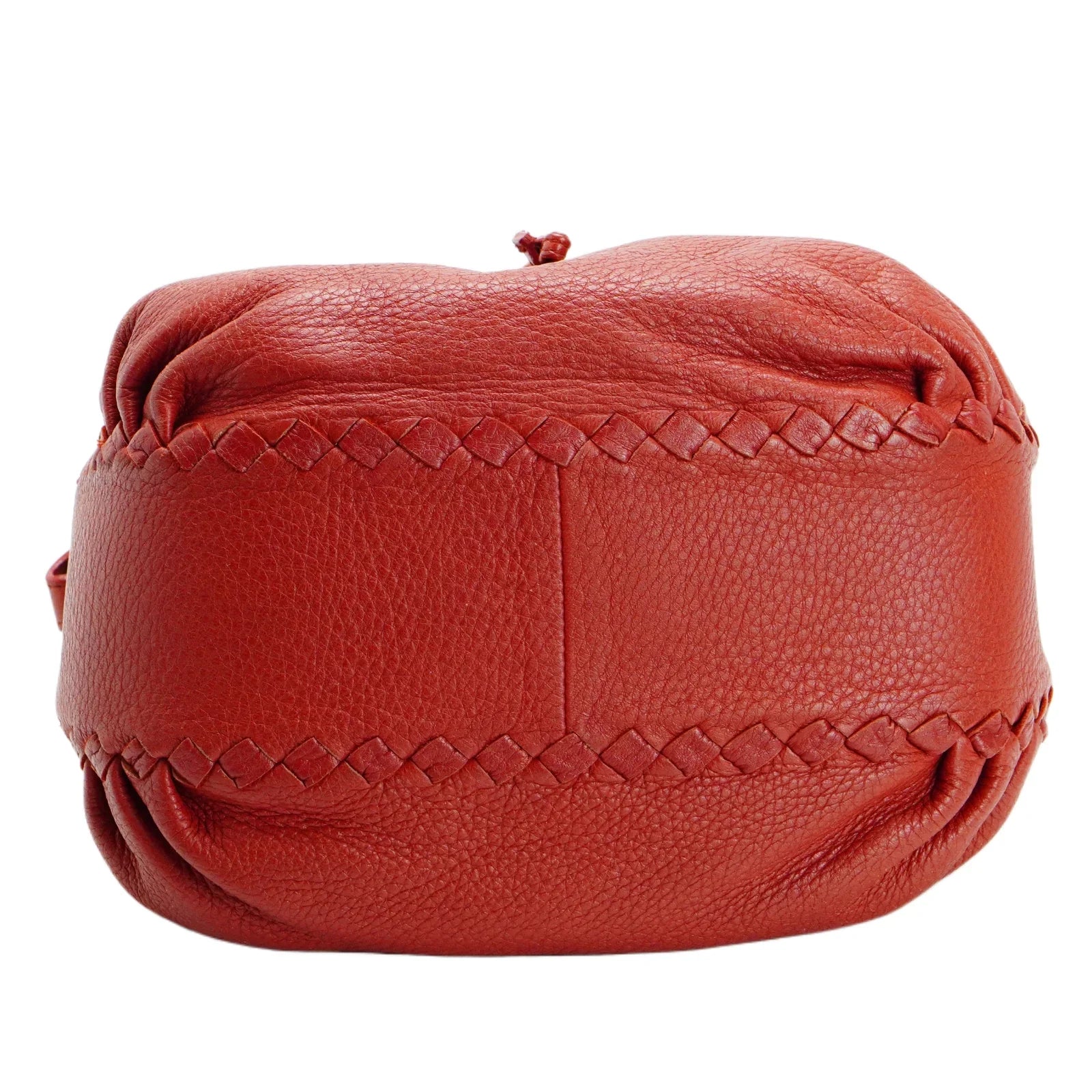 Bottega Veneta Double Drawstring Handbag Red