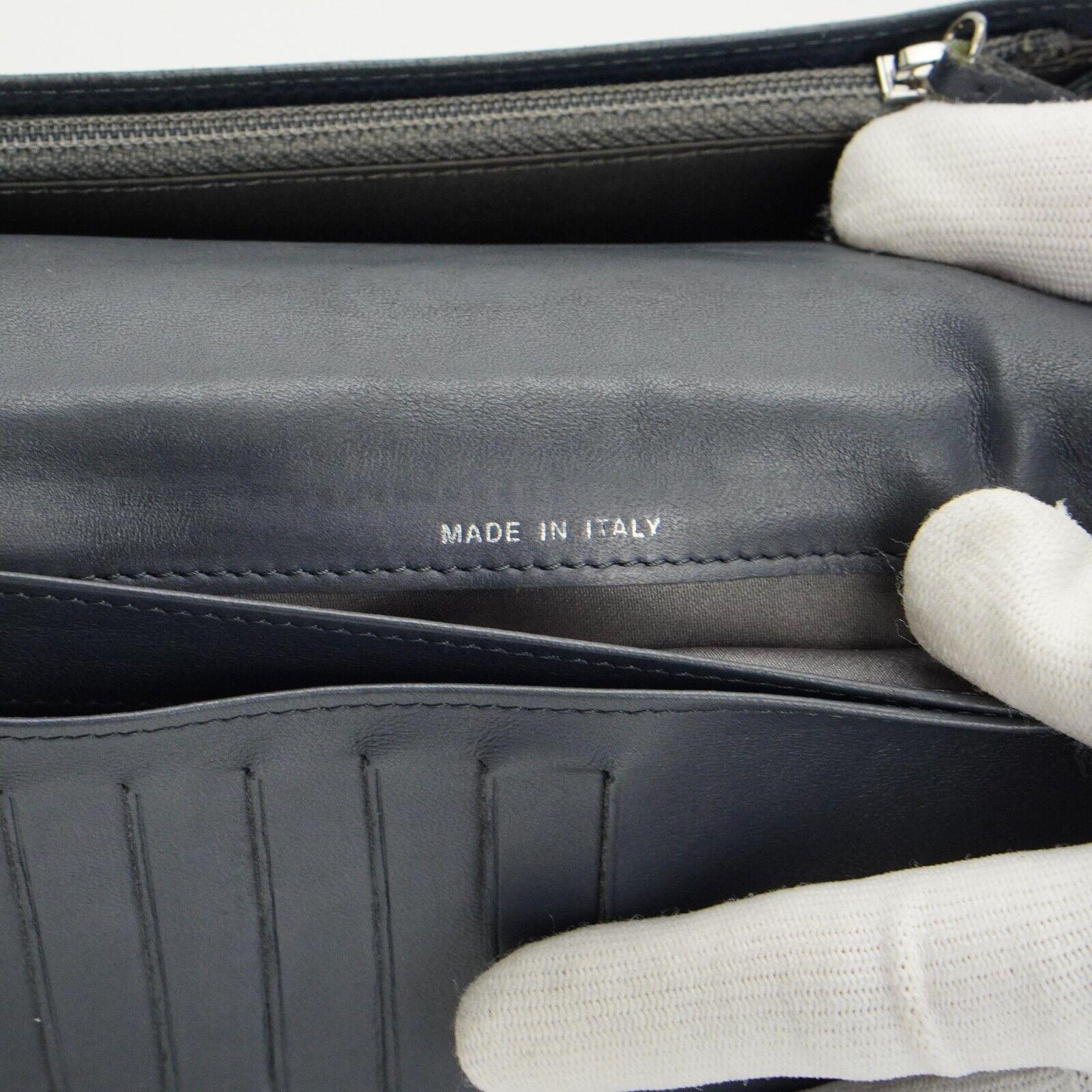 Chanel Camellia Mark Long Wallet Grey