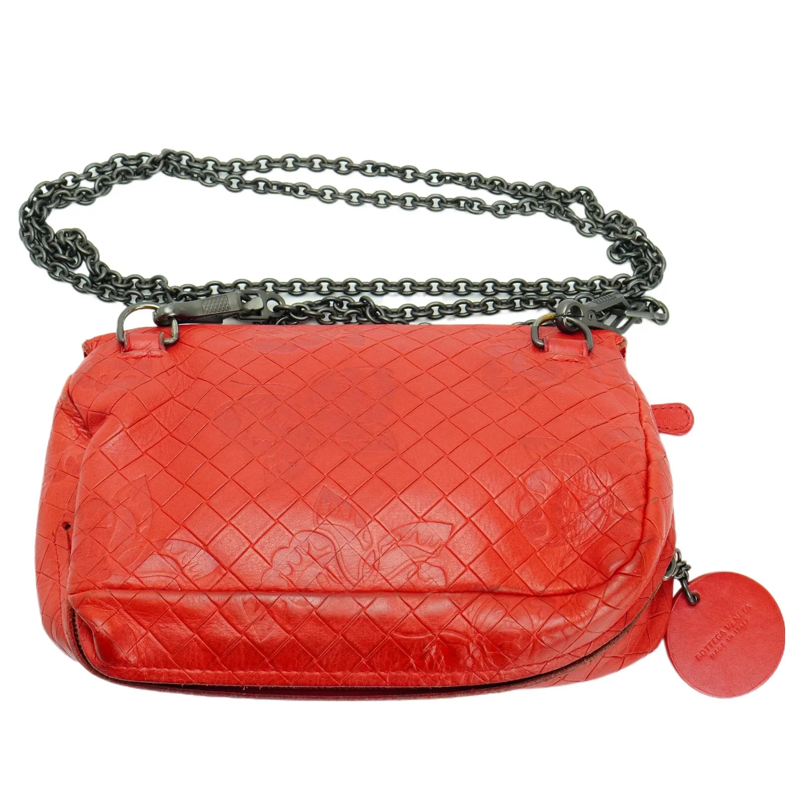 Bottega Veneta Olimpia mini Crossbody Leather Bag Red
