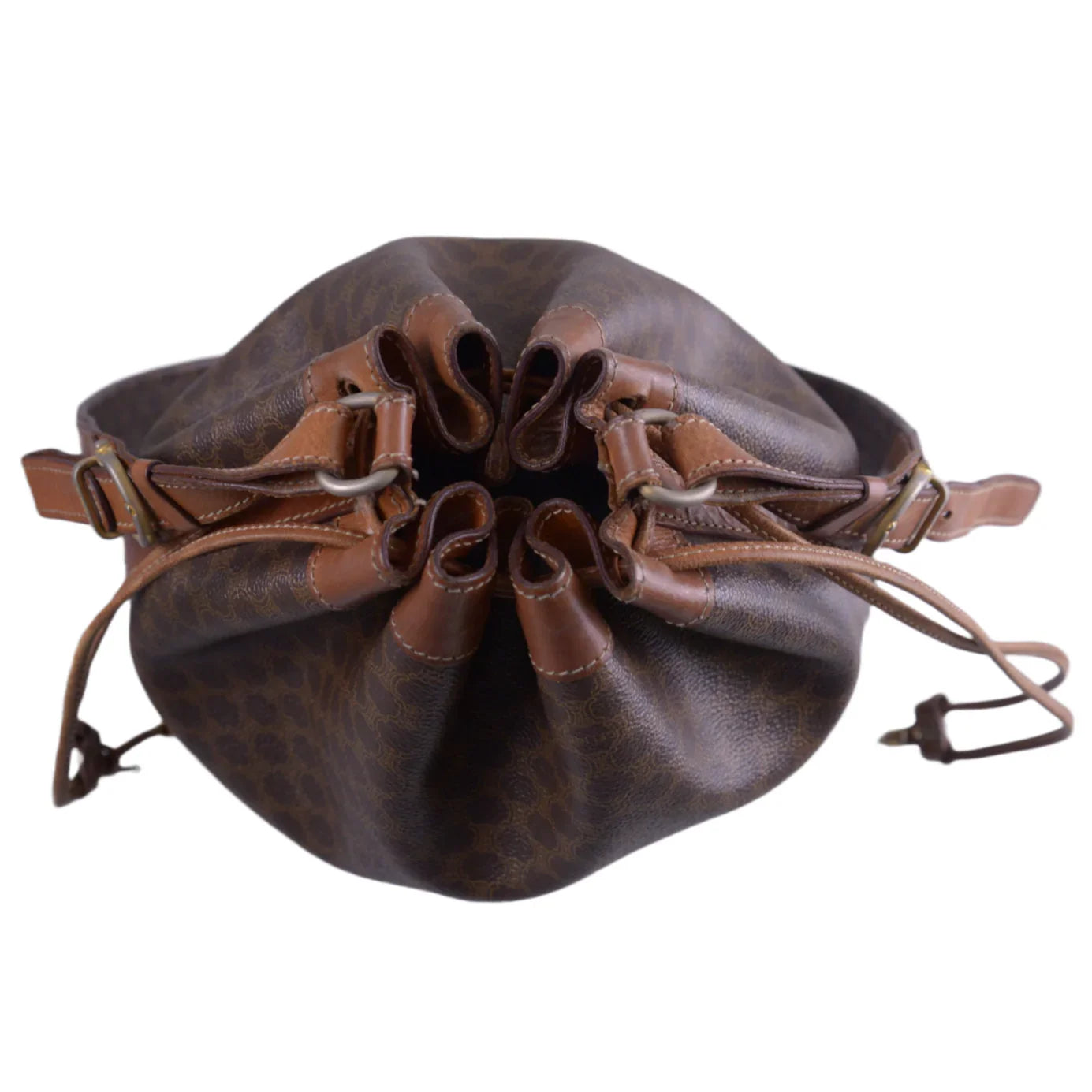 Celine Macadam Monogram Drawstring Bucket Bag