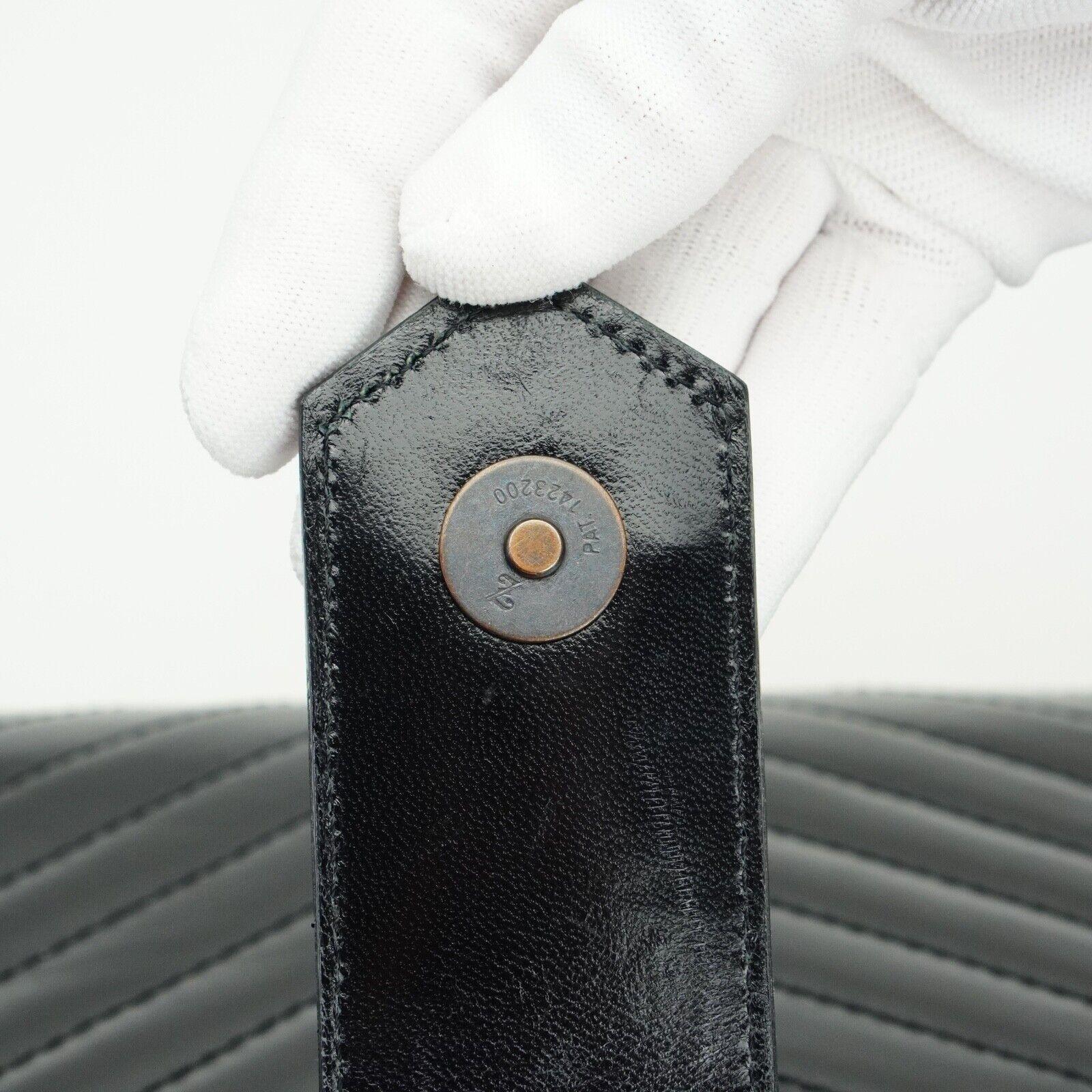 YSL Yves Saint Laurent Quilted Leather Clutch Bag Black
