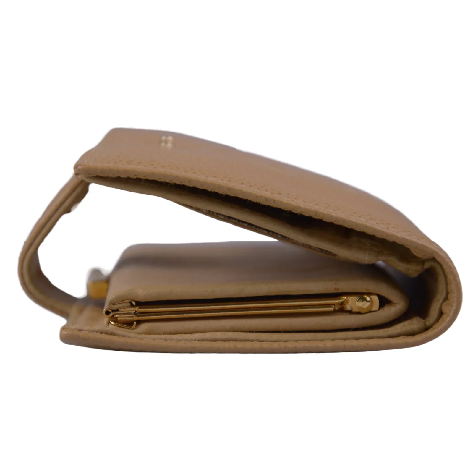 Chanel Caviar CC Timeless Bifold Wallet Beige - Lost Designer