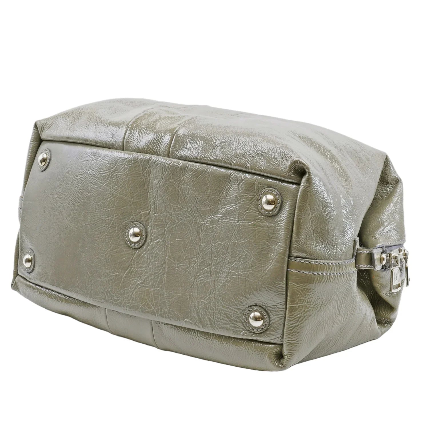 Yves Saint Laurent Easy Patent Leather Boston Bag Olive