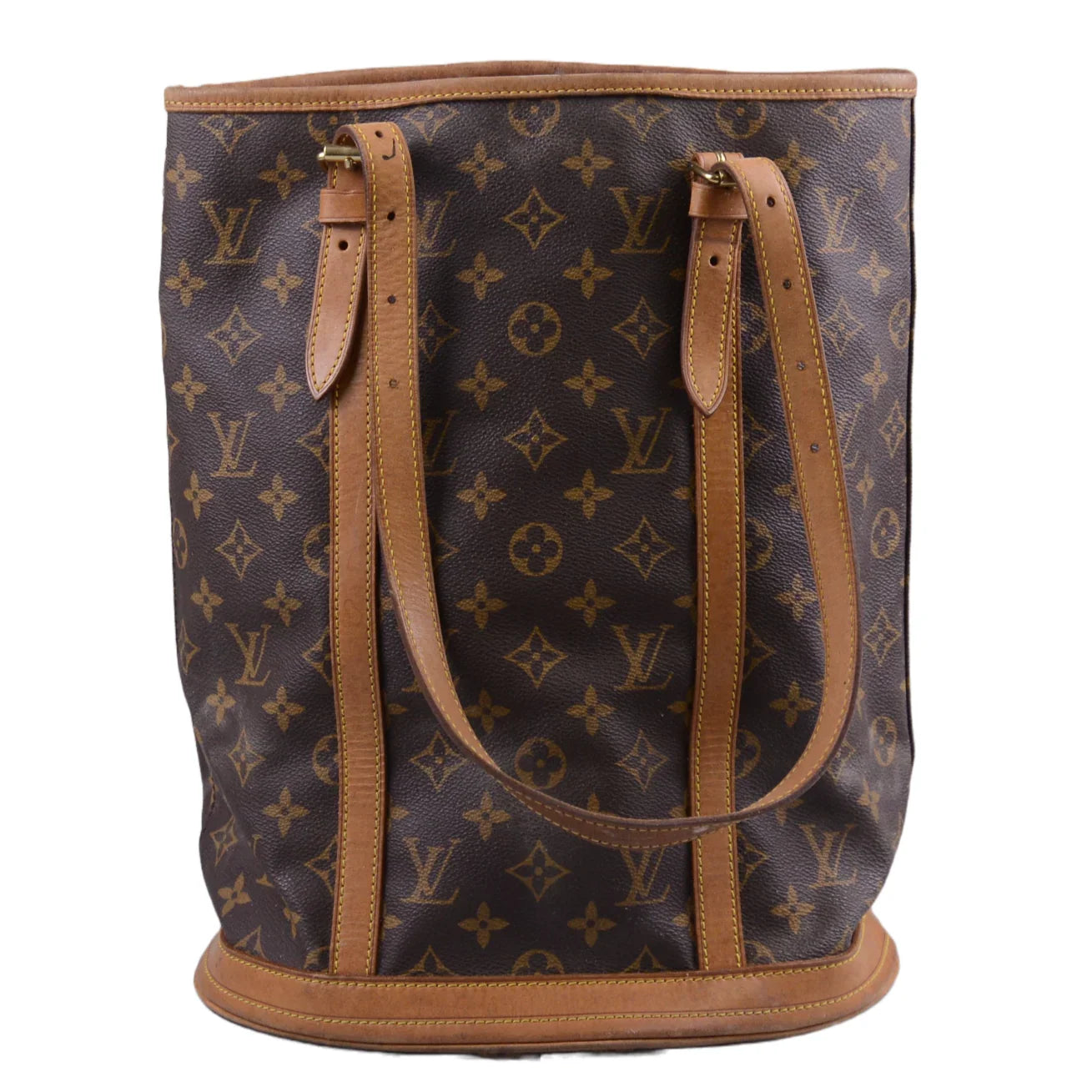 Louis Vuitton Bucket GM Monogram Tote Bag With Pouch