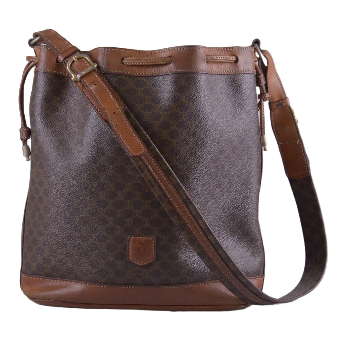 Celine Macadam Monogram Drawstring Bucket Bag