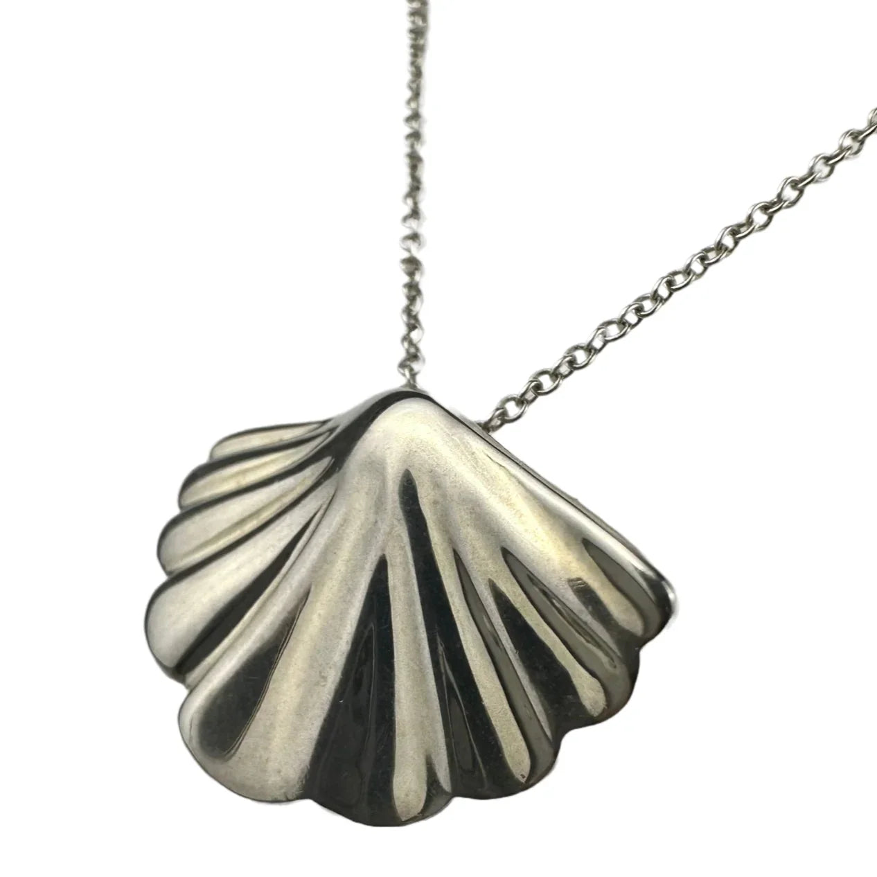 Tiffany & Co Shell Motif Sterling Silver Pendant Necklace - Lost Designer