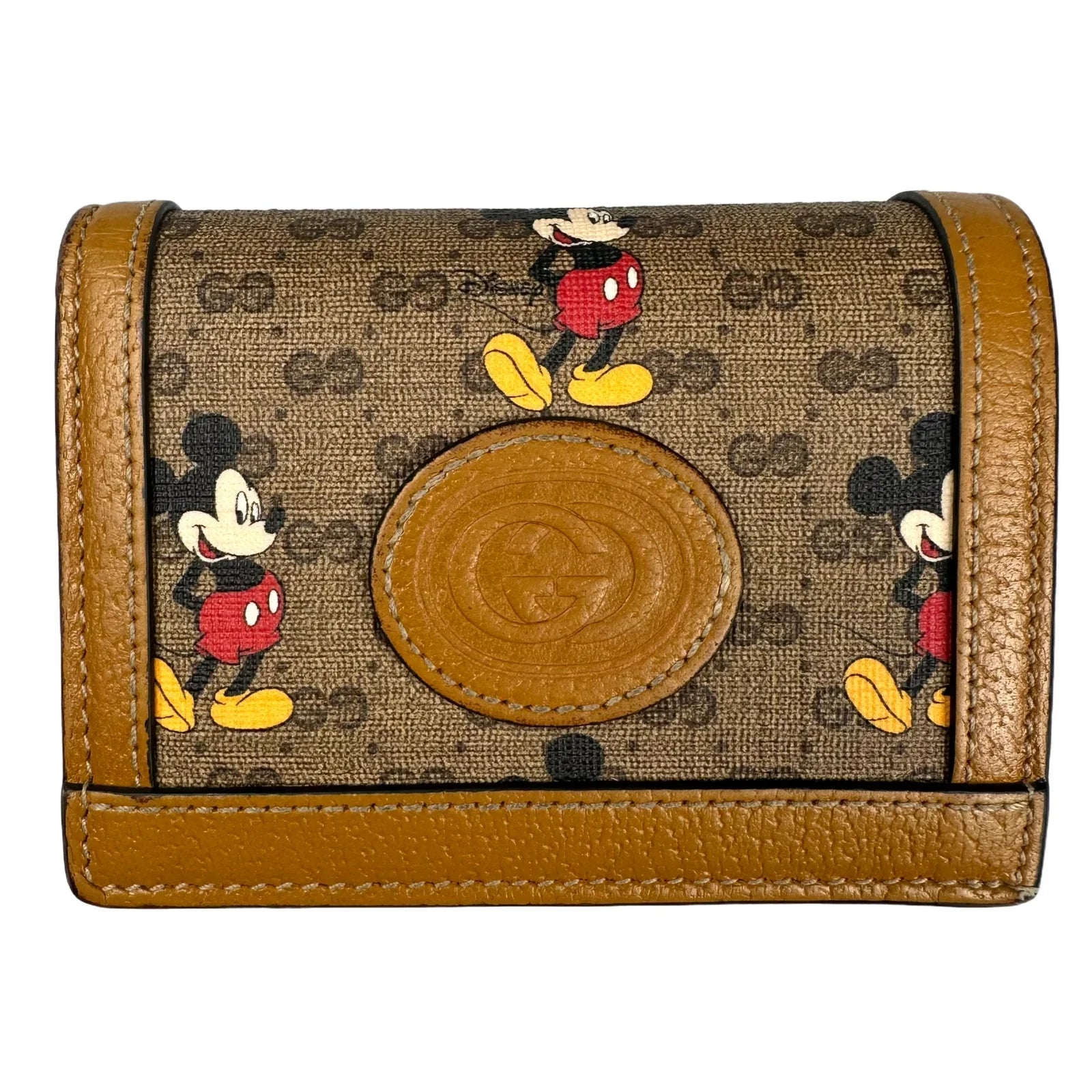 Gucci X Disney Collaboration Mickey GG Folio Fold Wallet