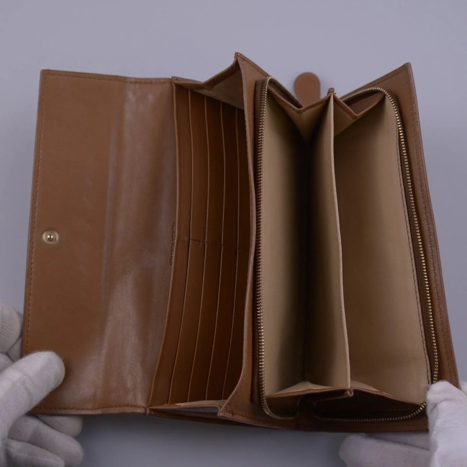 Bottega Veneta Intrecciato Long Wallet, Brown