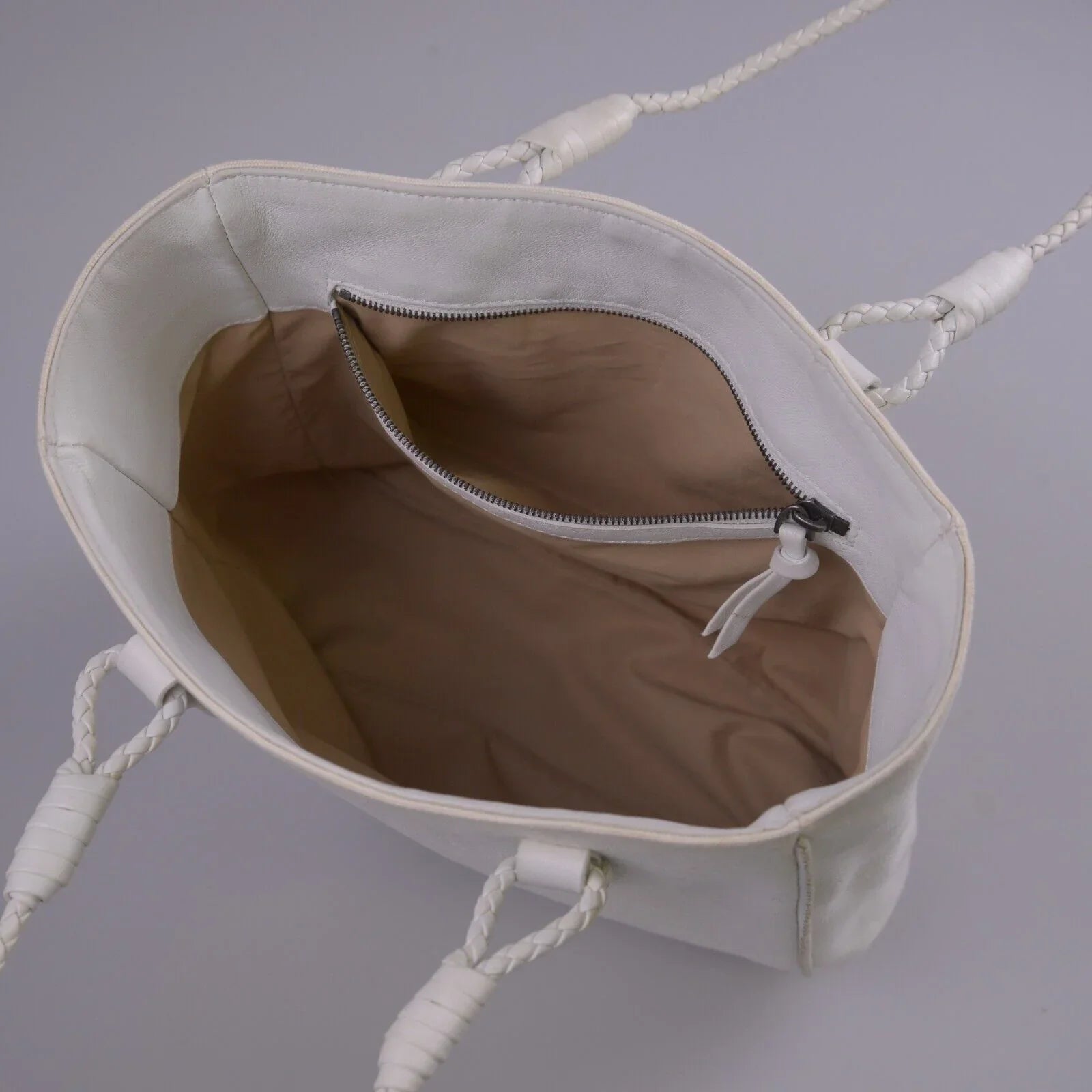 Bottega Veneta Canvas Tote Bag White