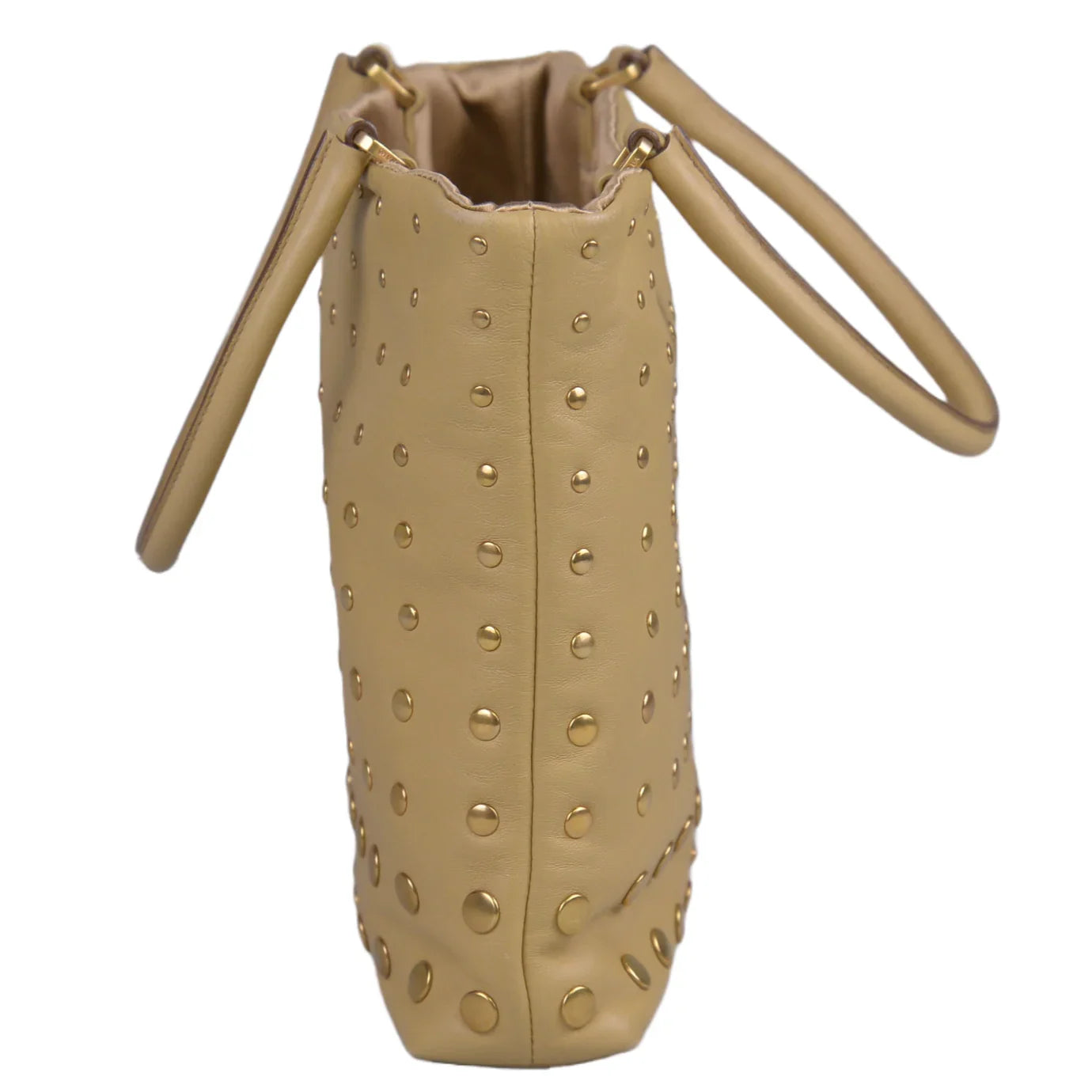 Prada Nappa Degrade Studded Mini Bag, Beige