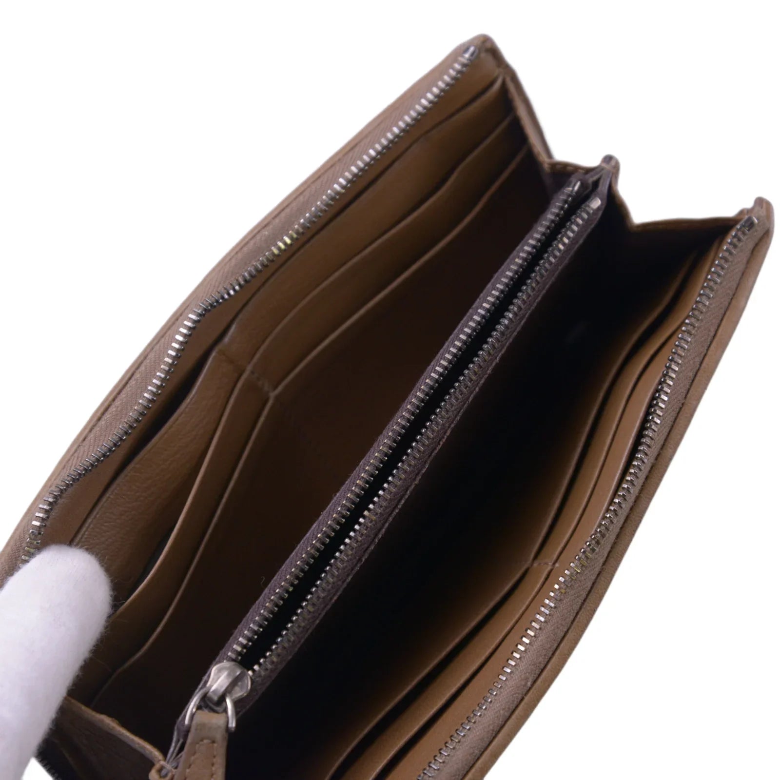 Bottega Veneta Intrecciato L-Shaped Long Wallet, Brown - Lost Designer