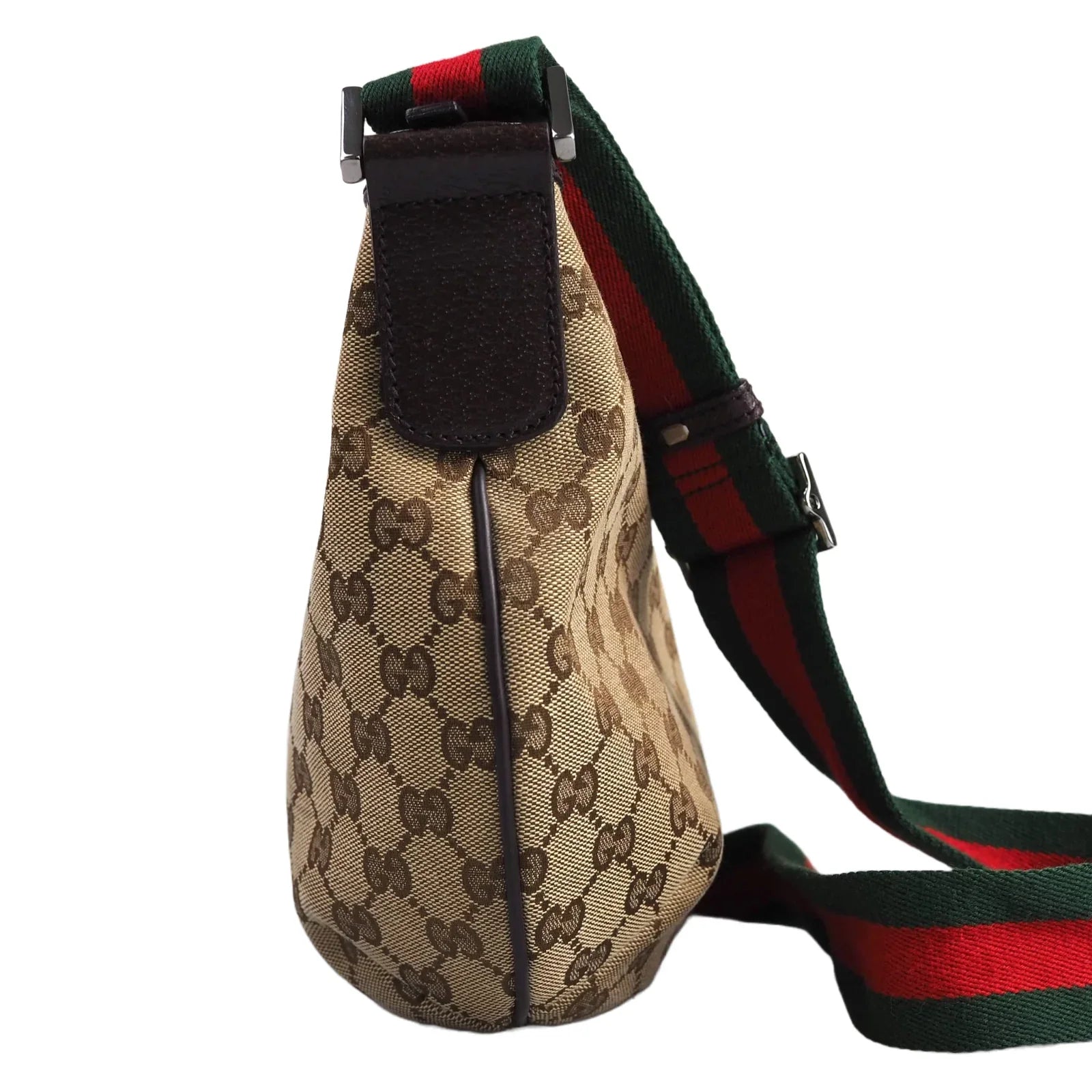 Gucci Crossbody Canvas Shoulder Bag Brown