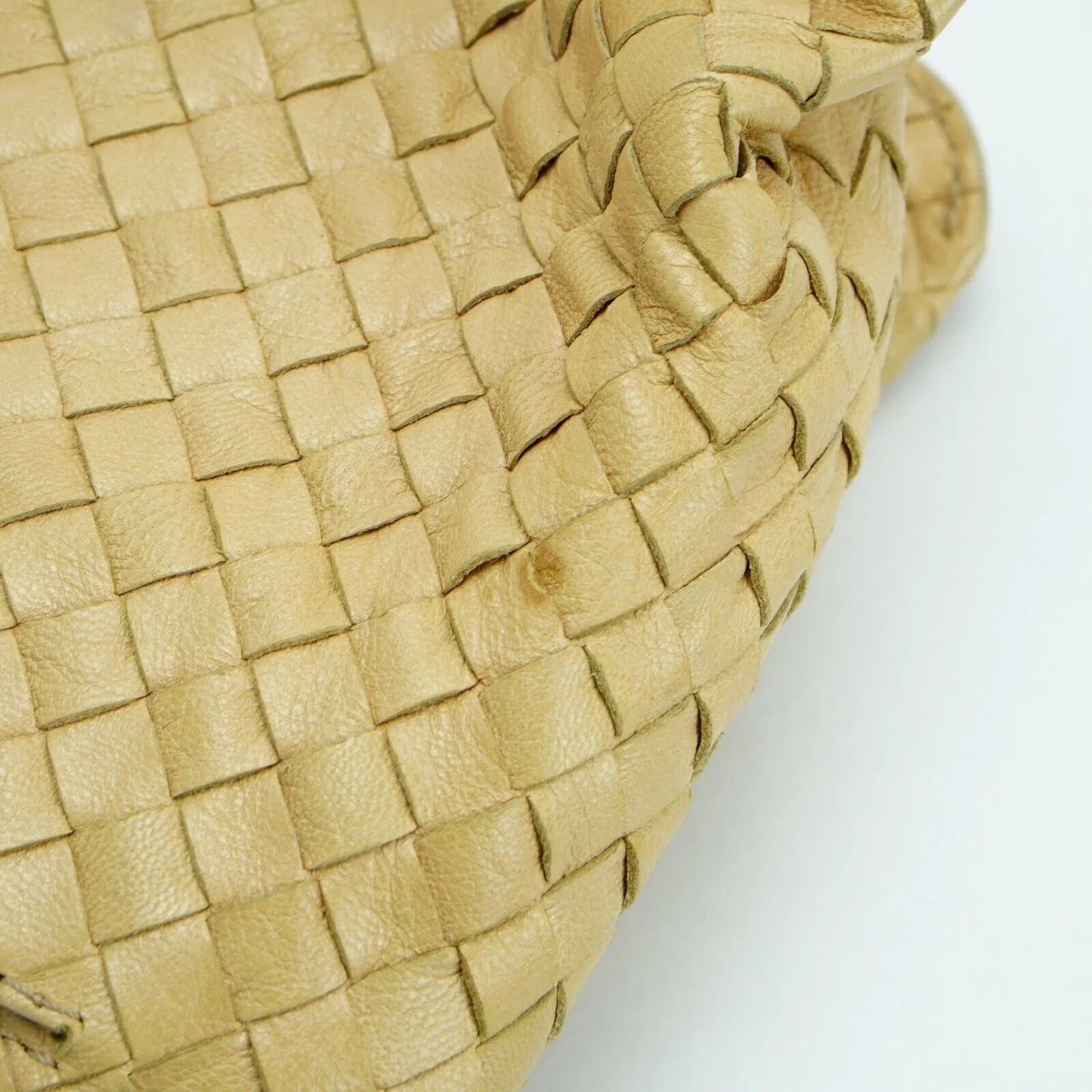 Bottega Veneta Intrecciato Leather Shoulder Bag Beige - Lost Designer