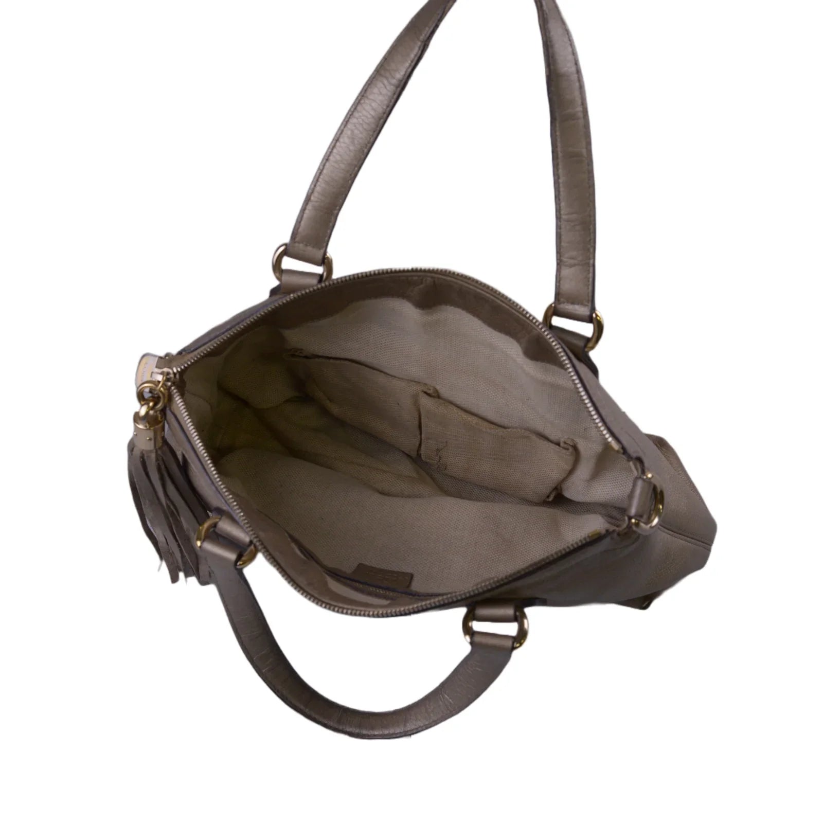 Gucci Interlocking GG Soho Working Tote Bag, Metallic Champagne - Lost Designer