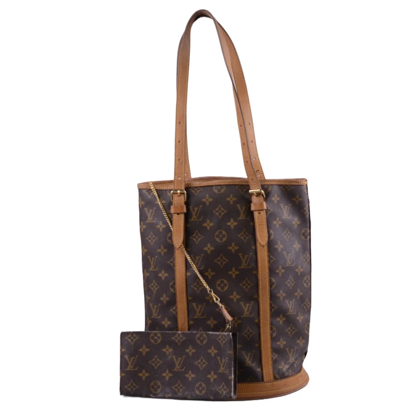 Louis Vuitton Bucket GM Monogram Tote Bag With Pouch